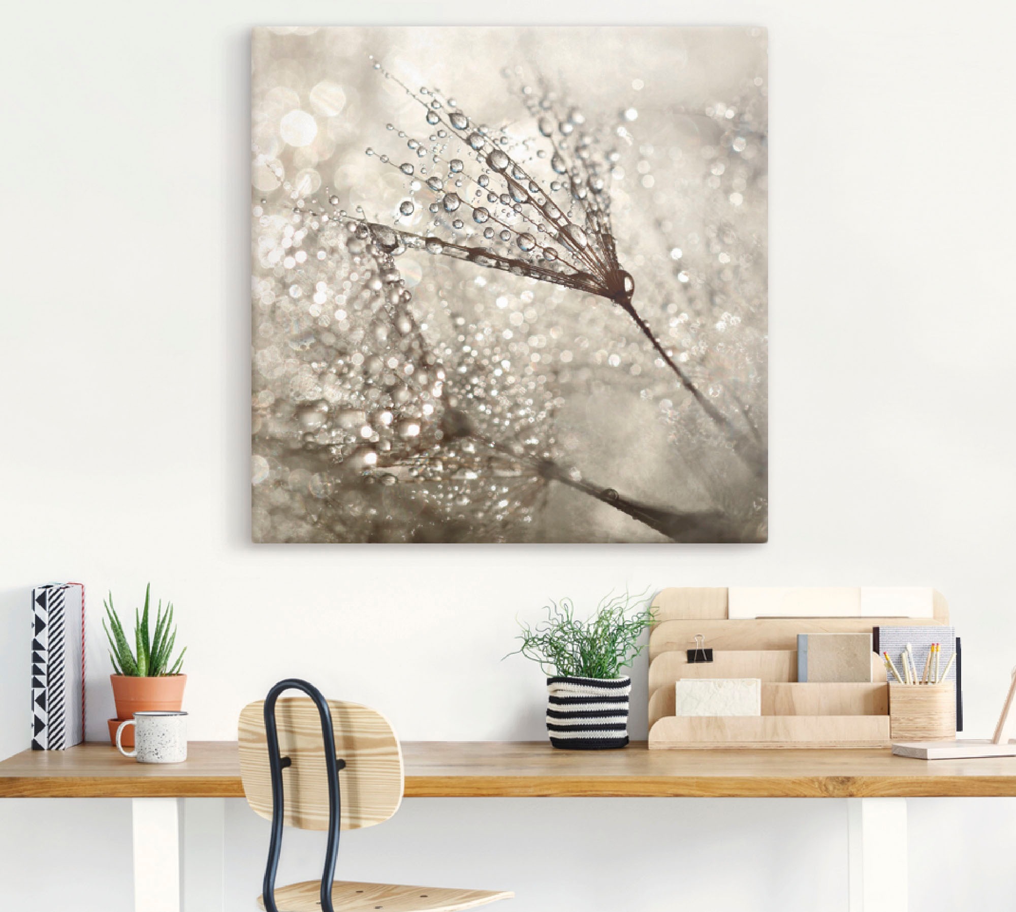 Artland Wandbild »Pusteblume Tautropfen«, Blumen, (1 St.), als Alubild, Outdoorbild, Leinwandbild, Poster, Wandaufkleber