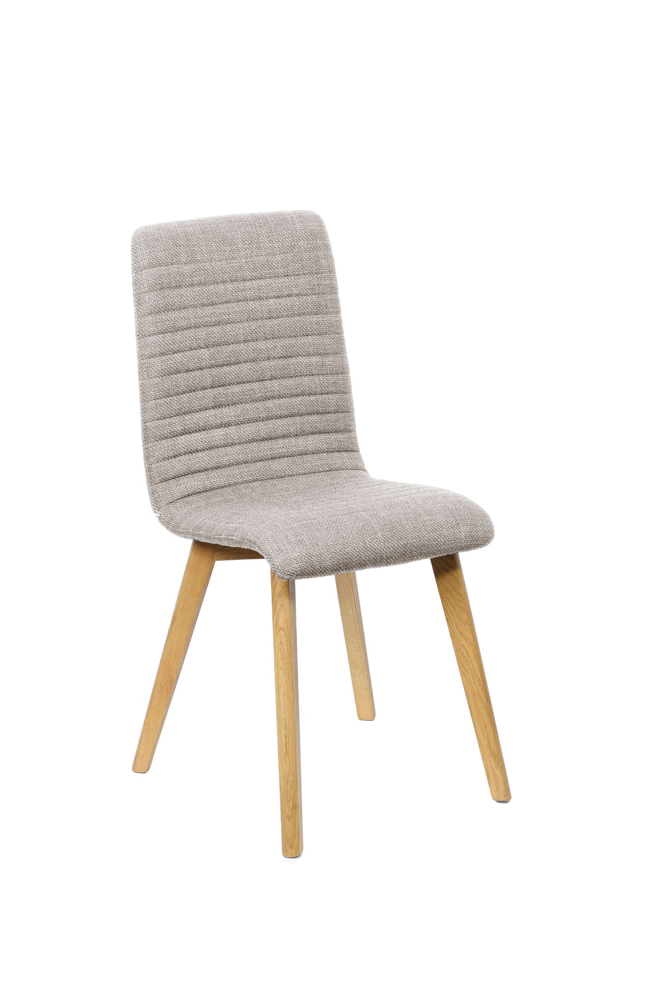 Home affaire 4-Fußstuhl »Arosa Esszimmerstuhl, Polsterstuhl, Küchenstuhl, Speisestuhl, Essstuhl«, (Set), 2 St., Chenille, 2er-Set, Beine aus Massivholz Eiche oder Buche, mit gestepptem Stoff