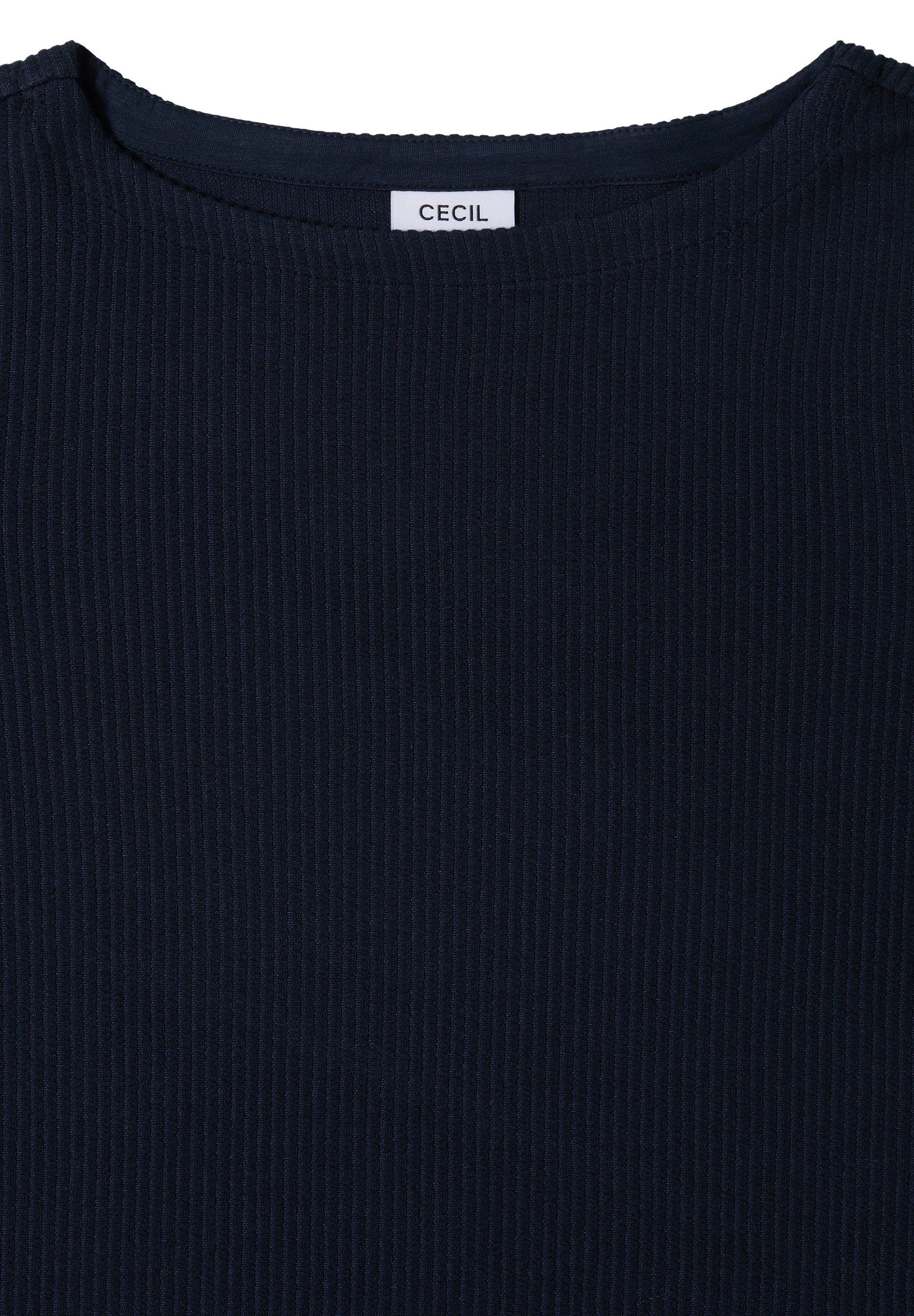 Cecil Langarmshirt mit vertikaler Struktur und Viskose