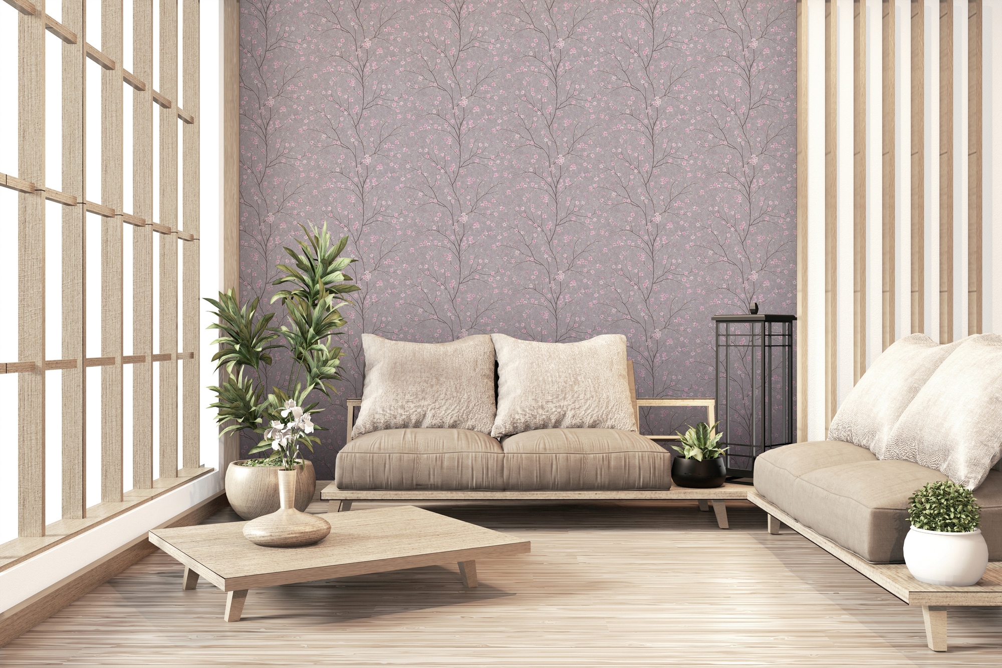 living walls Vliestapete »Metropolitan Stories, Mio Tokio«, floral-botanisch-Wald, Tapete Blumen Tapeten Wohnzimmer Schlafzimmer Küche modern Design Büro