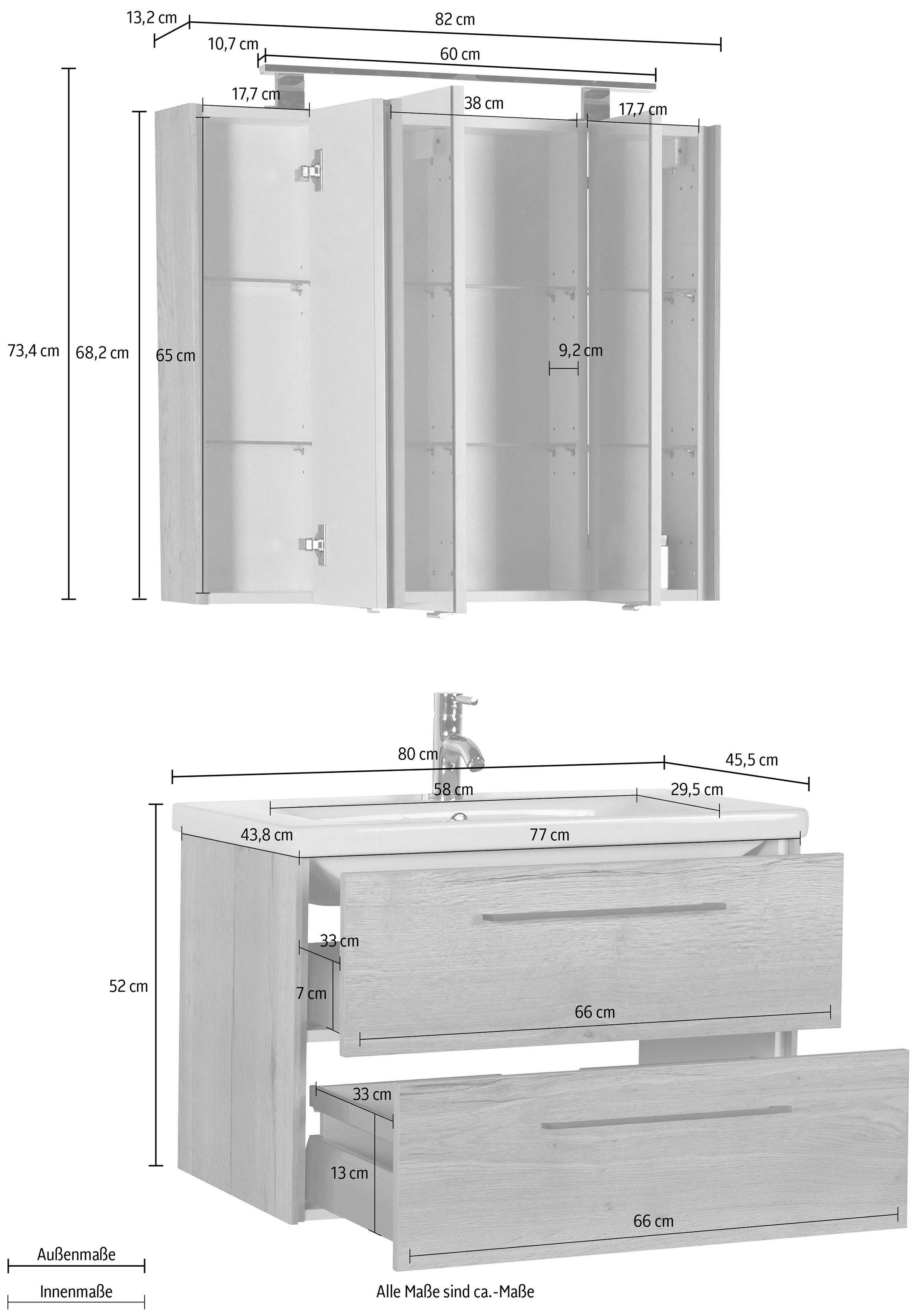Saphir Badmöbel-Set »3400« Set, 2 Stk. tlg.