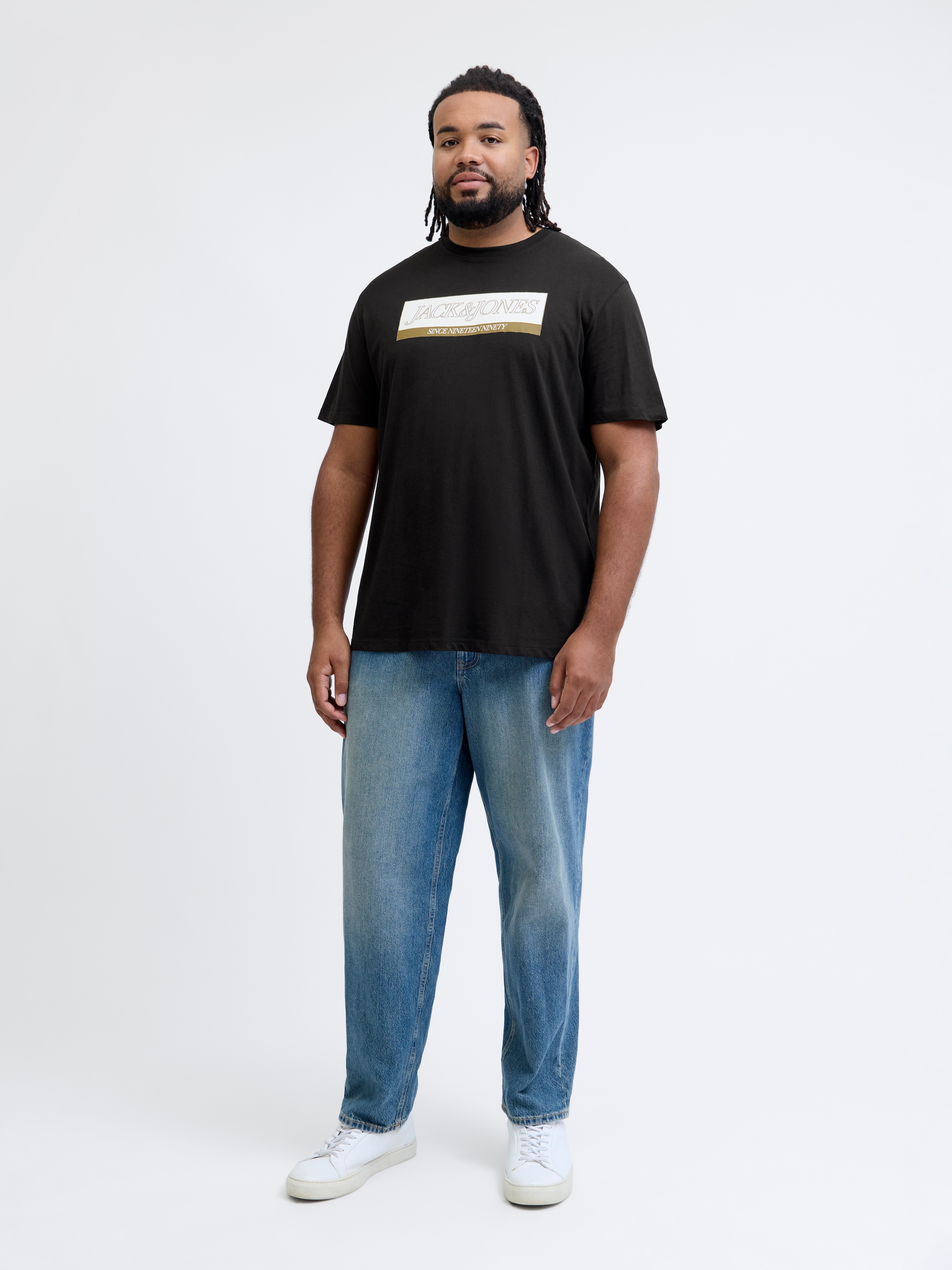 Jack & Jones PlusSize T-Shirt »JORINWOOD BLOCK BRANDING TEE SS CN PLS«