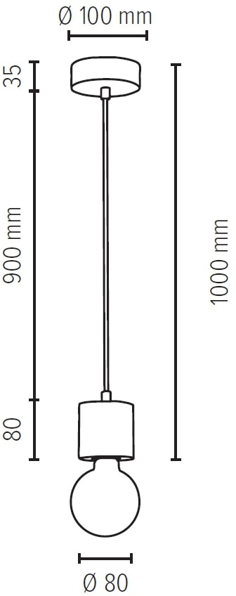 SPOT Light Pendelleuchte »PINO«, 1 flammig, Leuchtmittel E27 | ohne Leuchtmittel, Hängeleuchte, Naturprodukt aus Massivholz, Nachhaltig, Kabel kürzbar