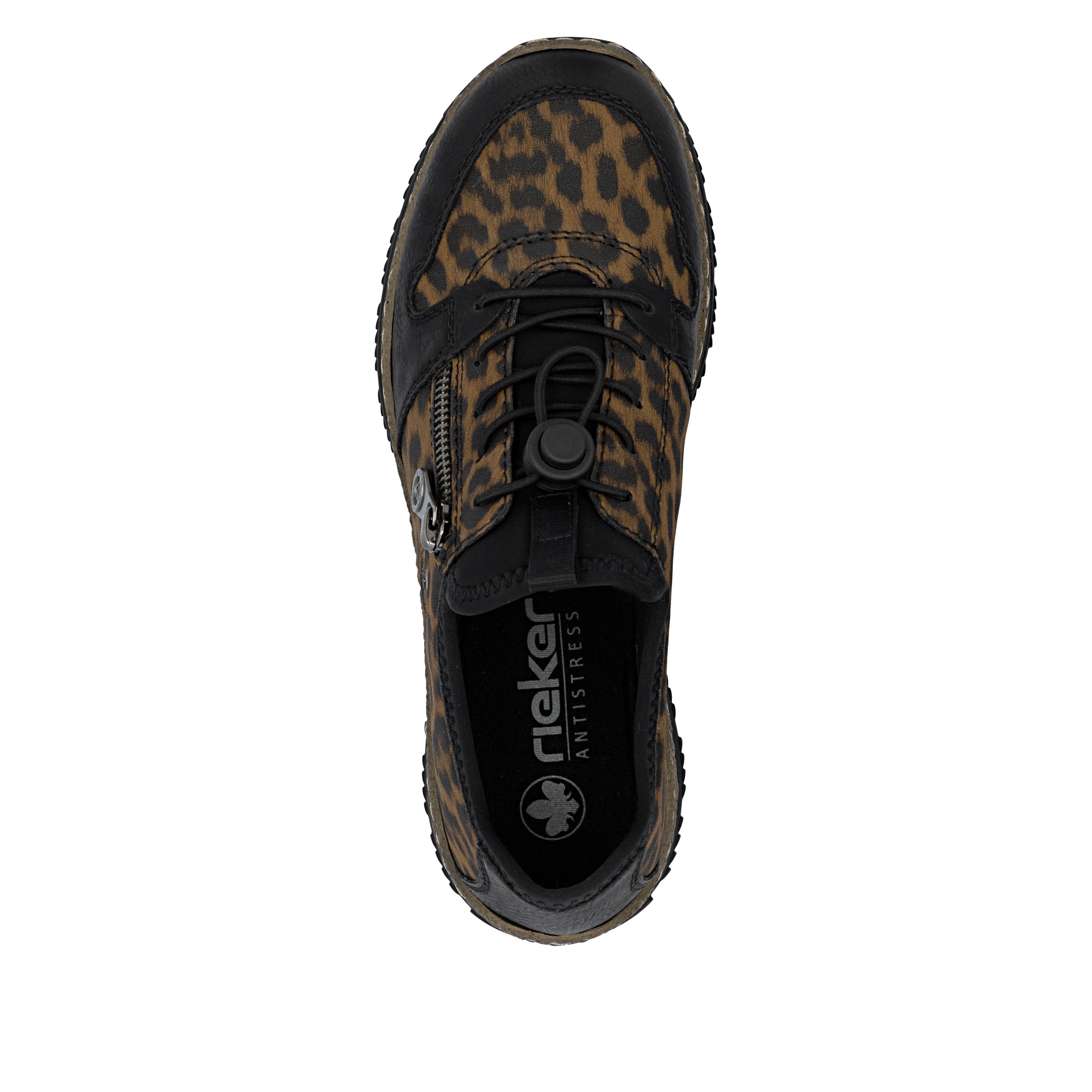 Rieker Slip-On Sneaker, Schlupfschuh, Leo-Sneaker, Freizeitschuh mit MemoSoft-Innensohle