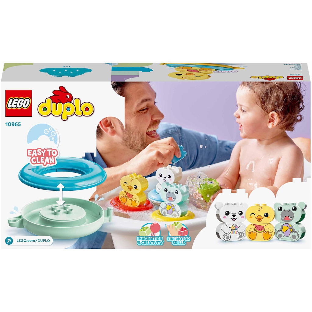 LEGO® Konstruktionsspielsteine »Badewannenspaß: Schwimmender Tierzug (10965), LEGO® DUPLO«, (14 St.)