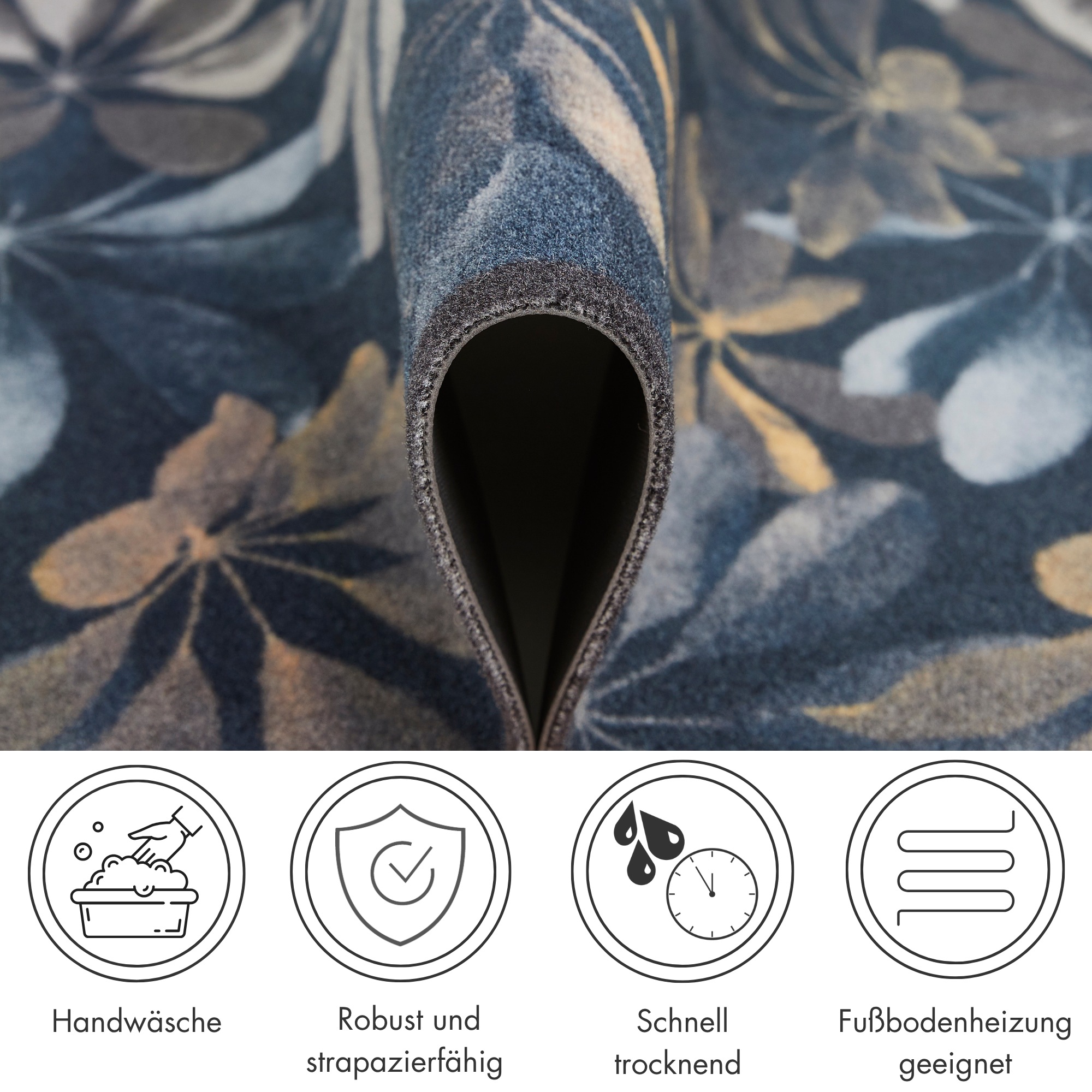 Andiamo Fußmatte »Metropolitan, Welcome, Made in Belgium«, rechteckig, 4 mm Höhe, Schmutzfangmatte, verschiedene Motive, rutschhemmend, waschbar