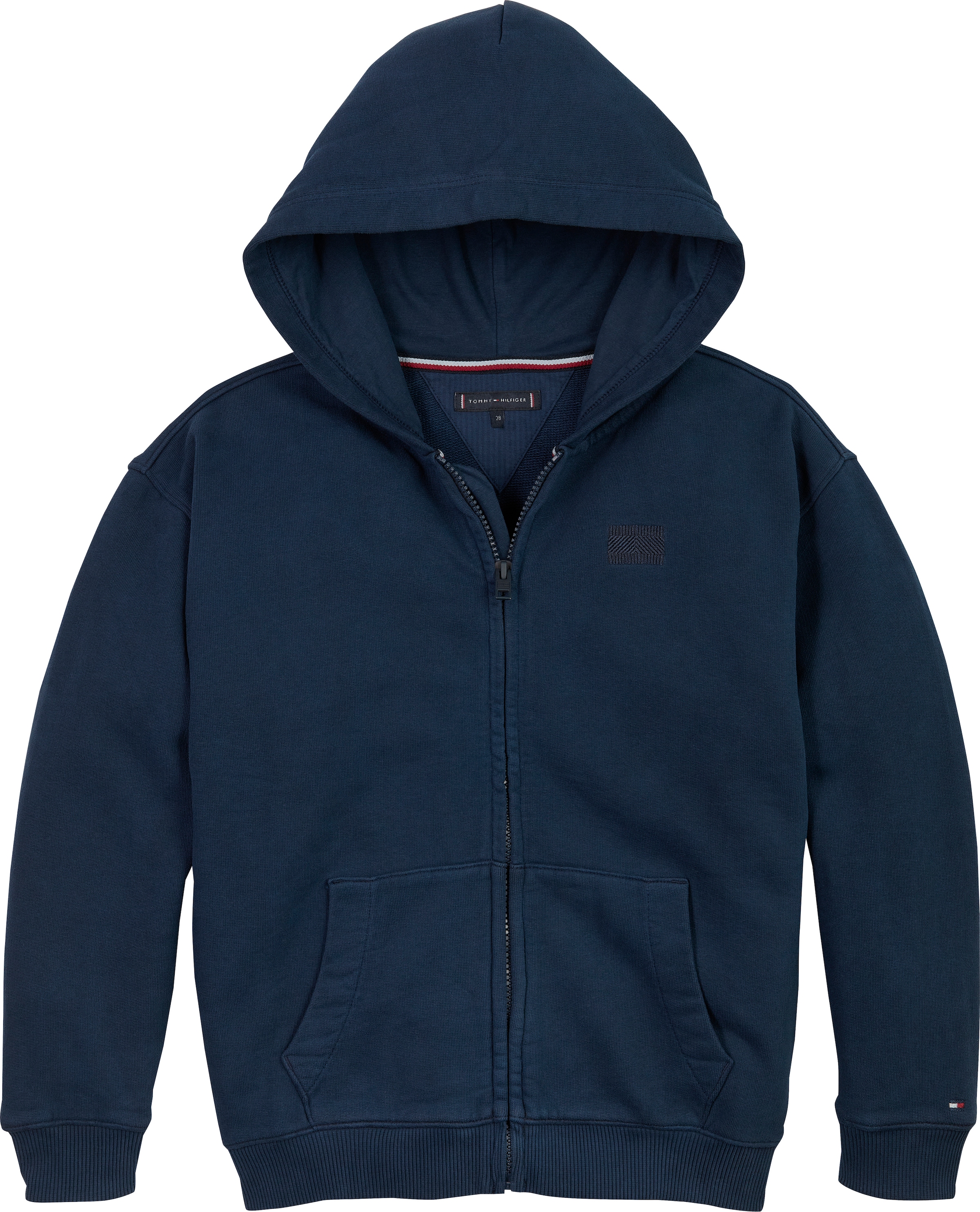 Tommy Hilfiger Kapuzensweatjacke »TONAL FLAG EMB ZIP HOODIE«, für Kinder bis 16 Jahre, mit Kapuze