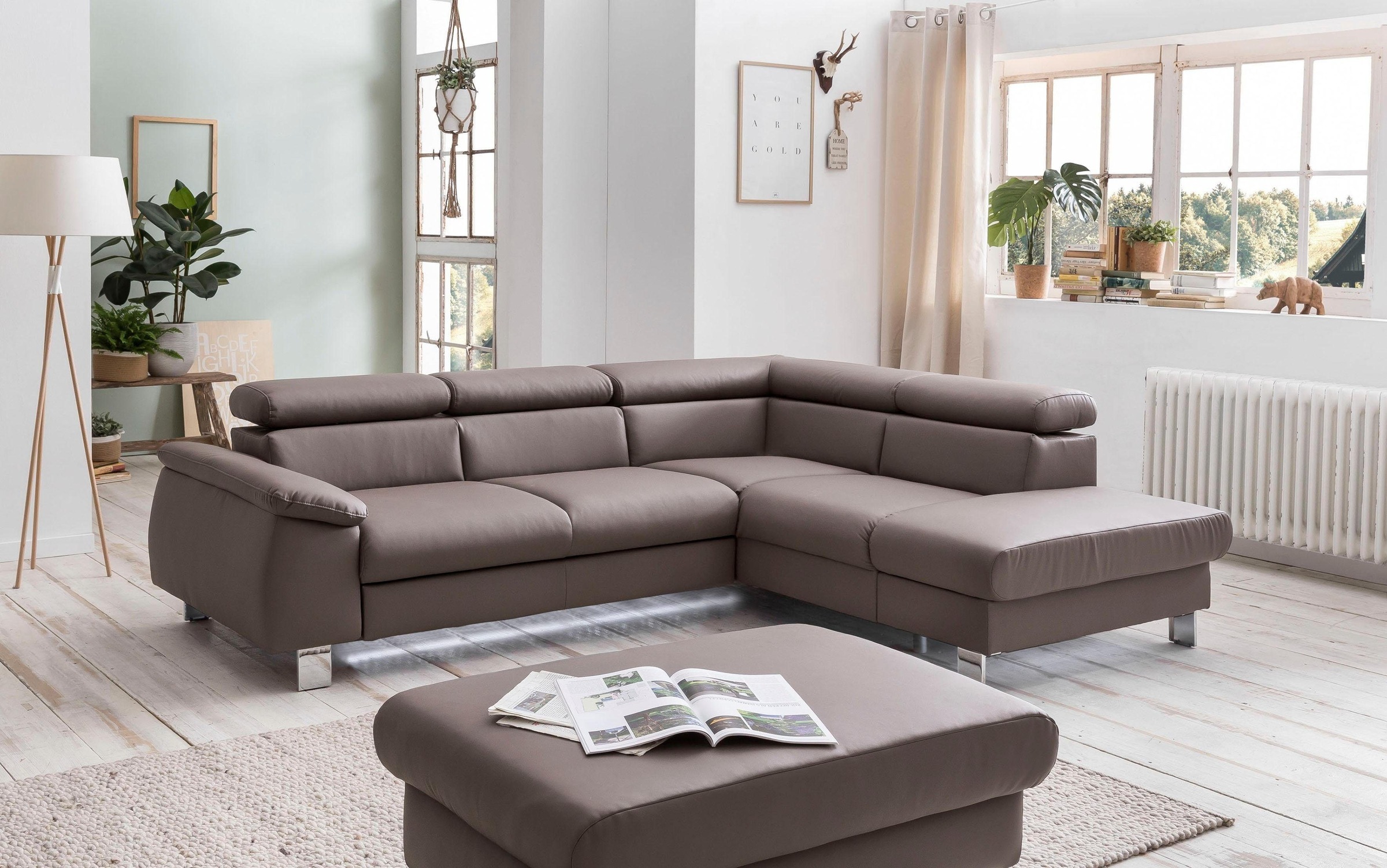 COTTA Polstergarnitur »Komaris L-Form, B: 249 bzw. 100 cm (Set: Ecksofa & H günstig online kaufen