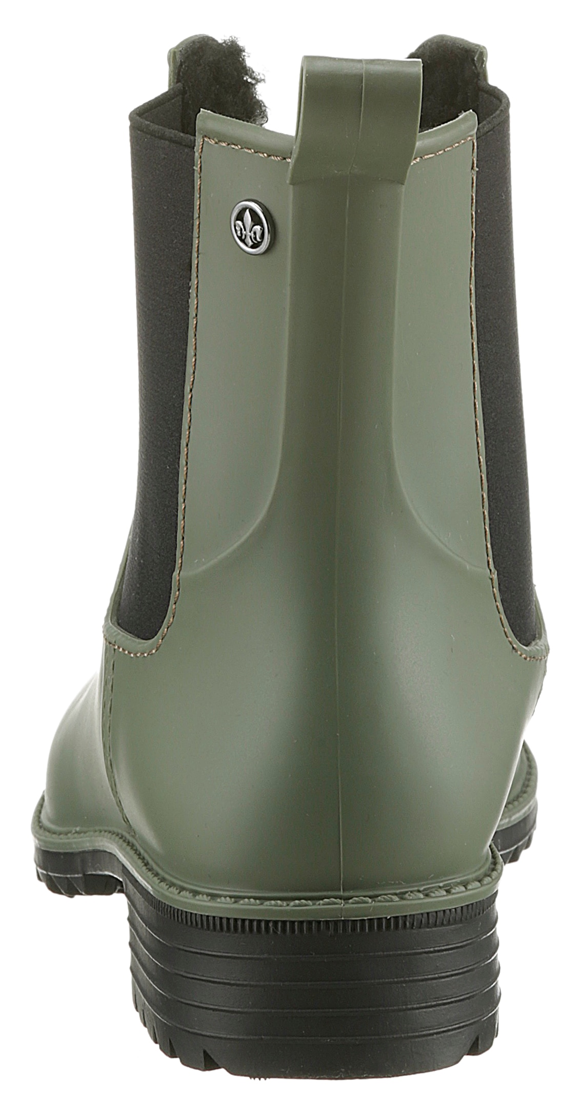 Rieker Chelseaboots, Gummistiefelette, Schlupfboots, Blockabsatz, zum Reinschlüpfen