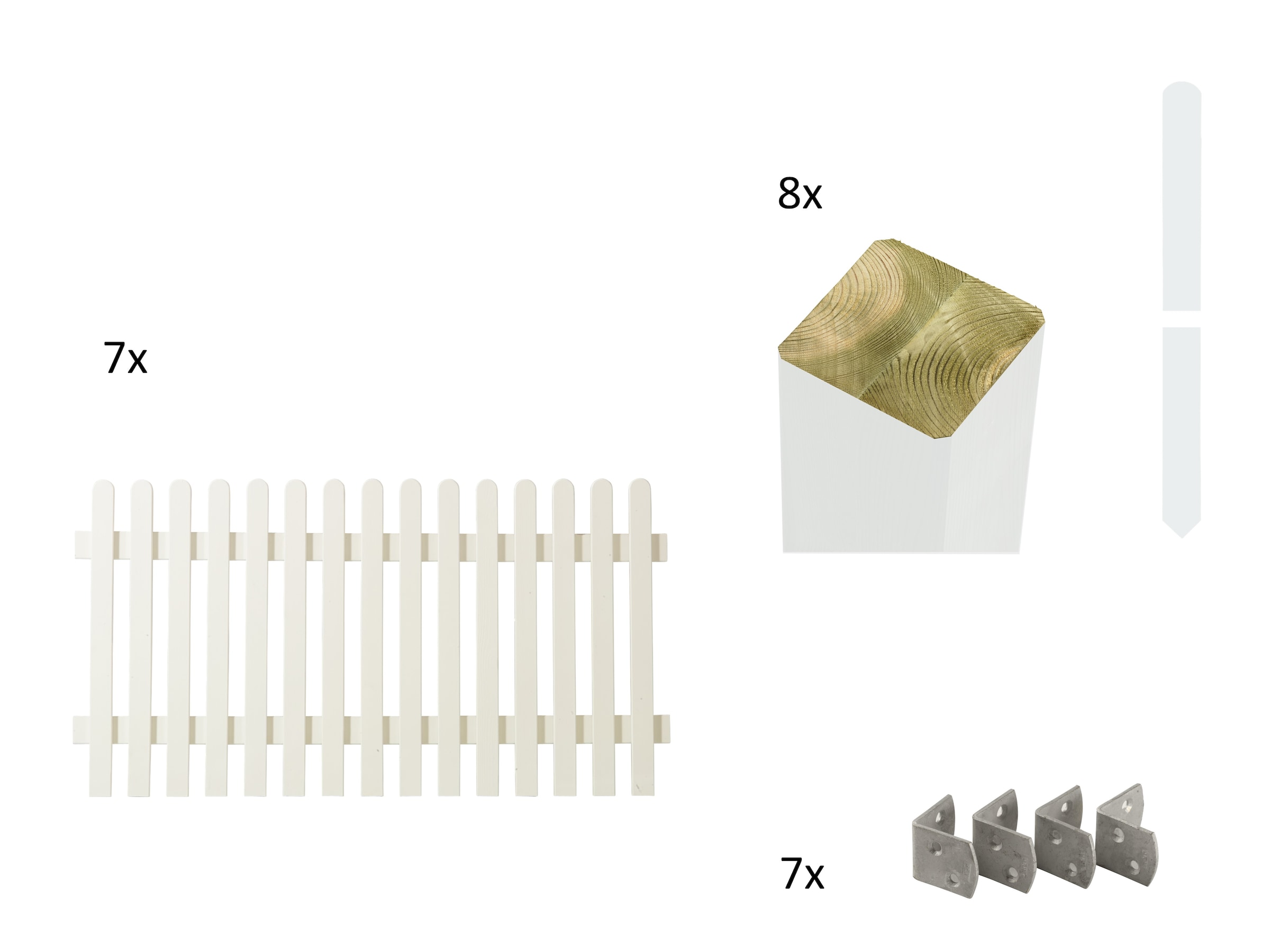 PLUS Gartenzaun »Retro«, Höhe: 80 cm, Gesamtlänge: 4,78 bis 23,62 m, zum Einbetonieren