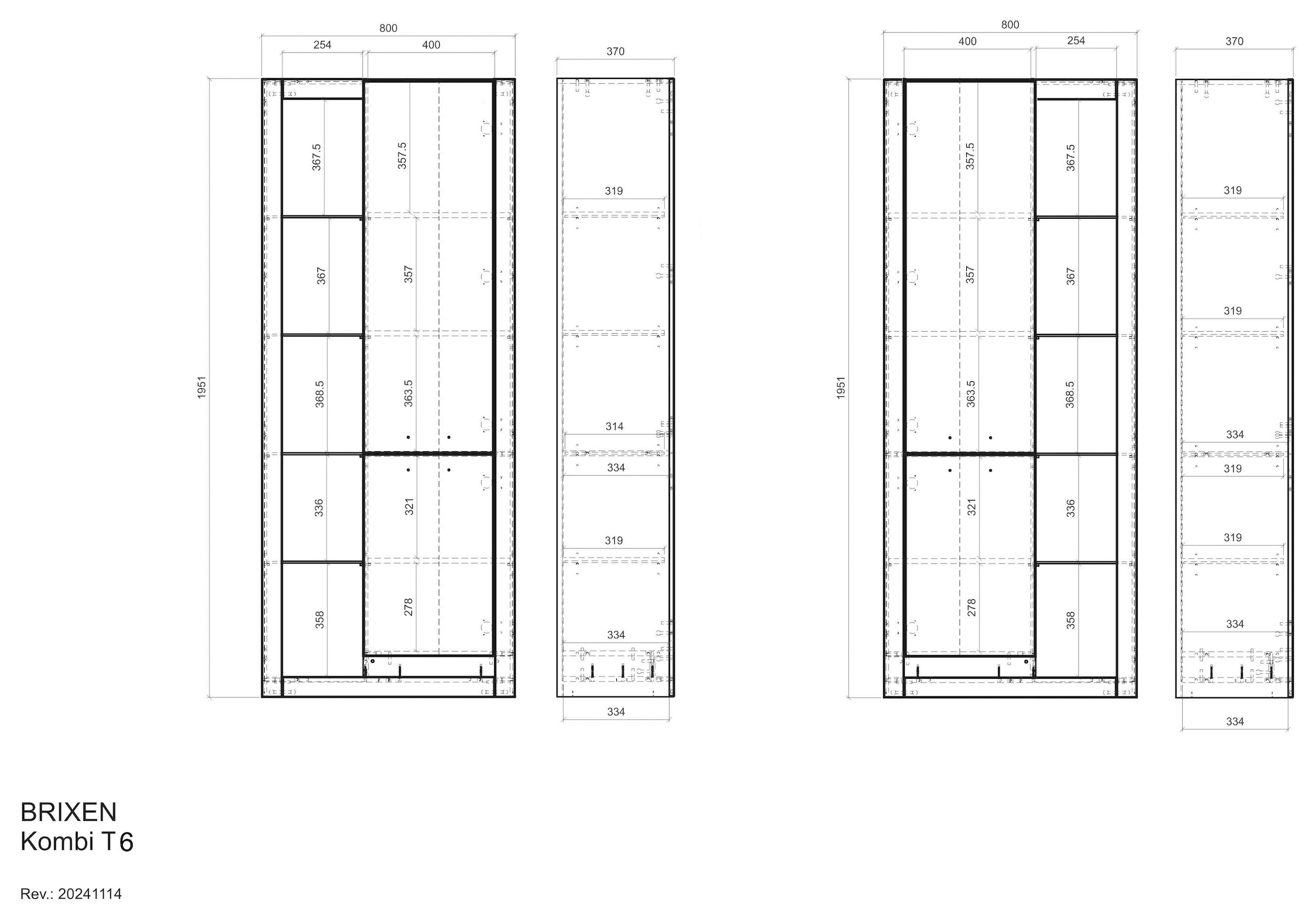 INOSIGN Wohnwand »Brixen, moderne Anbauwand, Wohnzimmer-Set, Eiche Evoke Dekor mit Weiß«, (Set, 2 St.), enthält Stauraumelemente