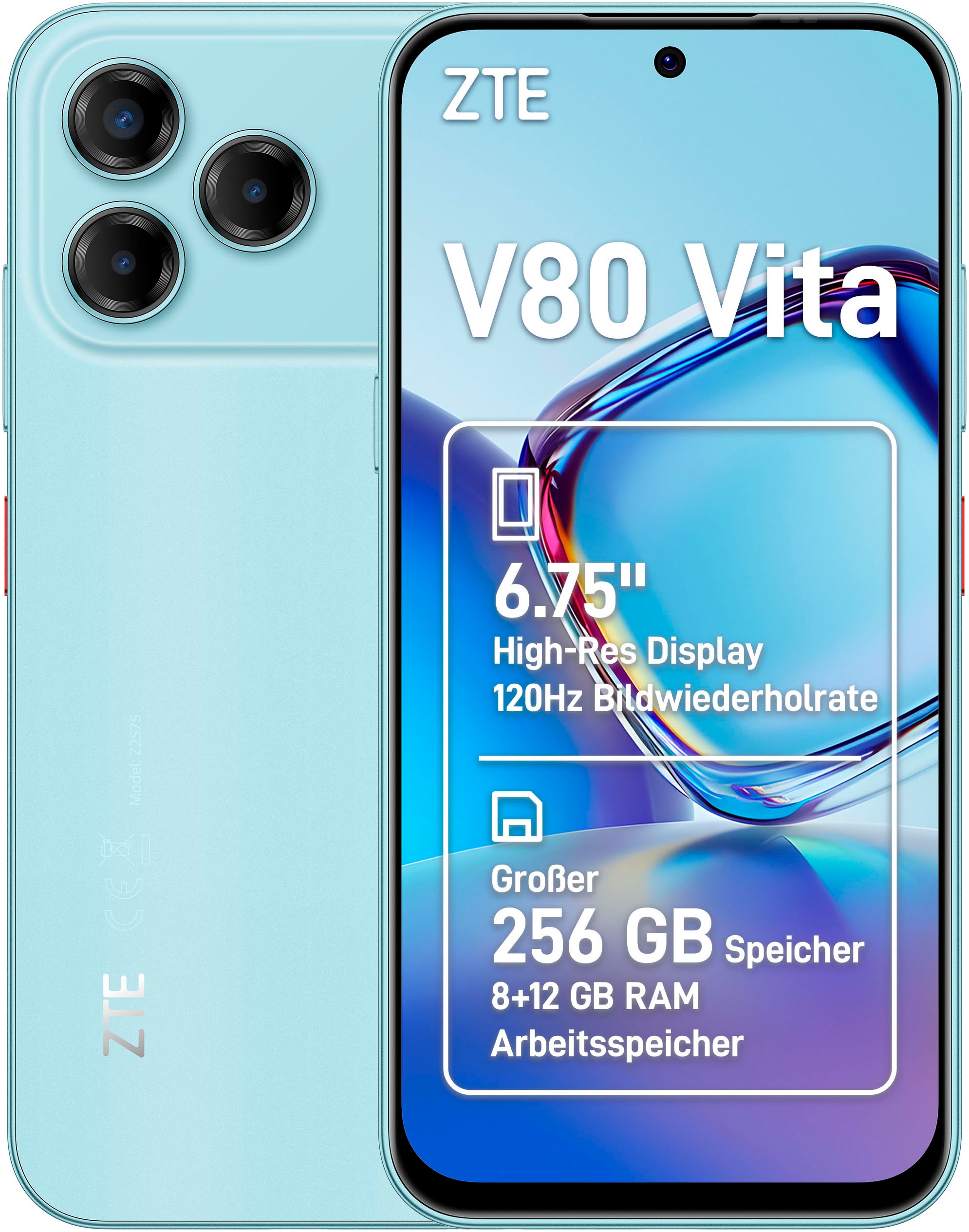 ZTE Smartphone »Blade V80 Vita« cyan