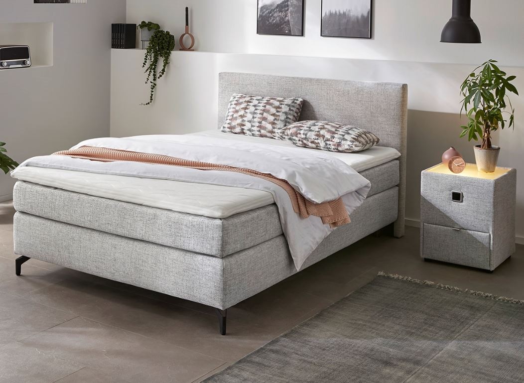 Bild von INOSIGN Boxspringbett Alinas, mit Topper und Zierkissen, in unterschiedliche Farbvarianten und Breiten lieferbar