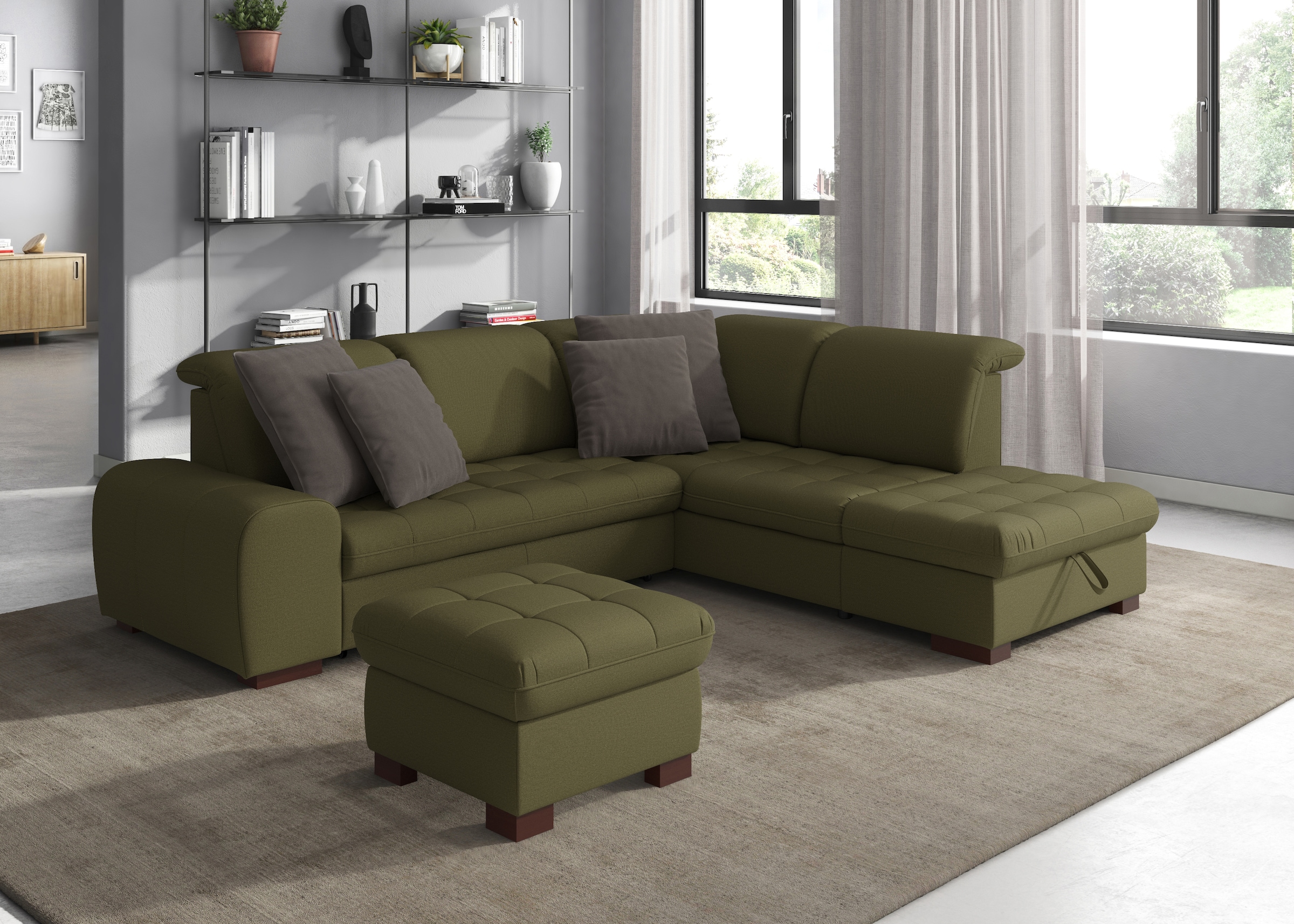 sit&more Ecksofa »Luxor L-Form«, wahlweise mit Bettfunktion, Stauraum und K günstig online kaufen