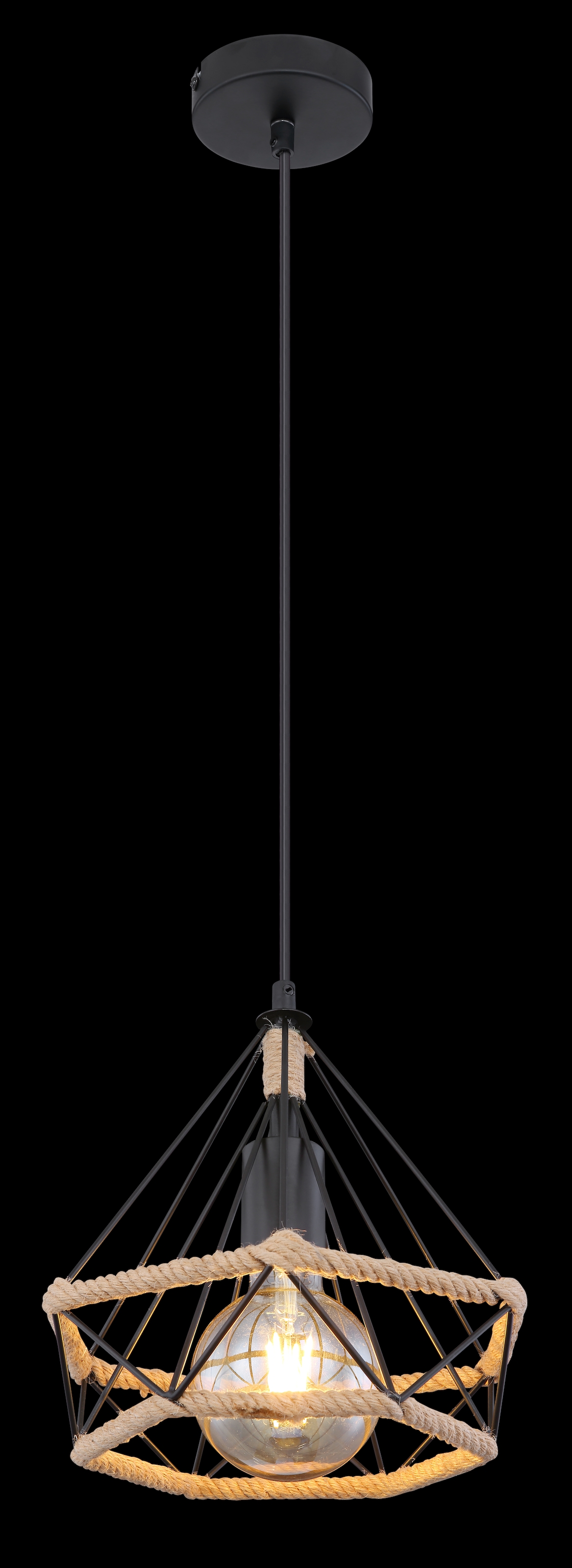 GLOBO LIGHTING Hängeleuchte »ULLEU«, Leuchtmittel E27 | ohne Leuchtmittel, Hängelampe/Pendelleuchte/Esszimmer/Wohnzimmer/Esstisch