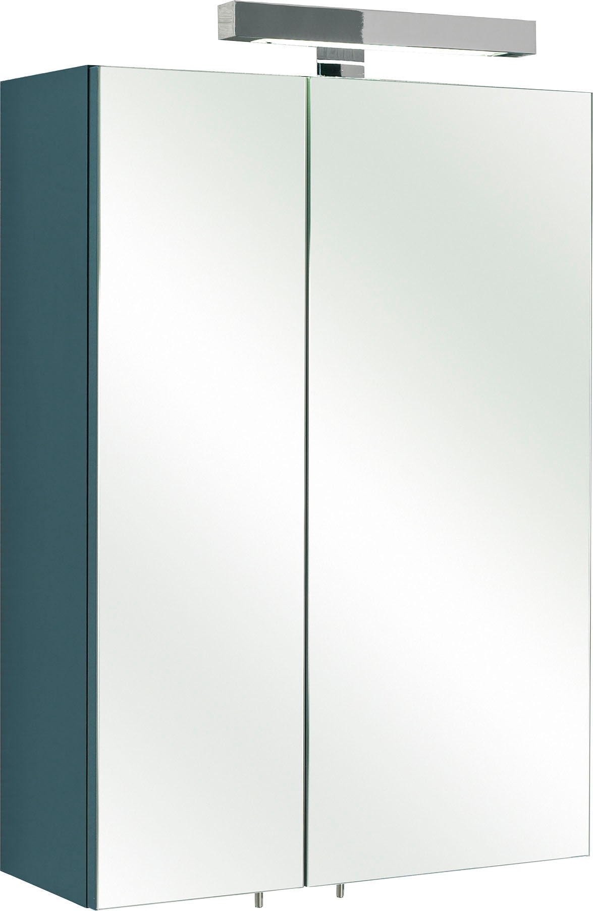 Saphir Spiegelschrank »Quickset 311 Badschrank, 2 Spiegeltüren, 2 Einlegeböden, 50 cm breit«, inkl. LED-Beleuchtung, Schalter-/Steckdosenkombination