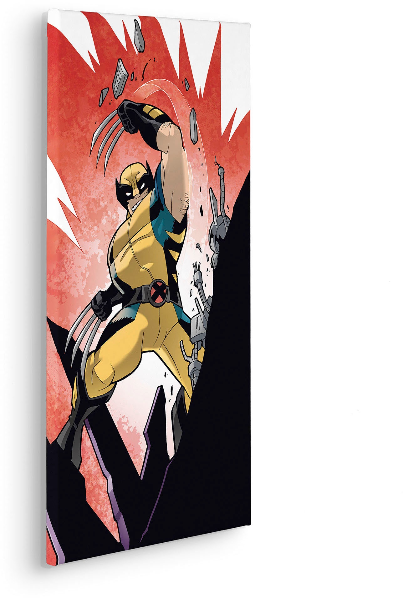Komar Leinwandbild »X-Men Wolverine Slit - Größe 30 x 60 cm«, Disney, (1 St., 30 x 60 cm (Breite x Höhe), Keilrahmenbild mit Echtholzrahmen, Kinderzimmer