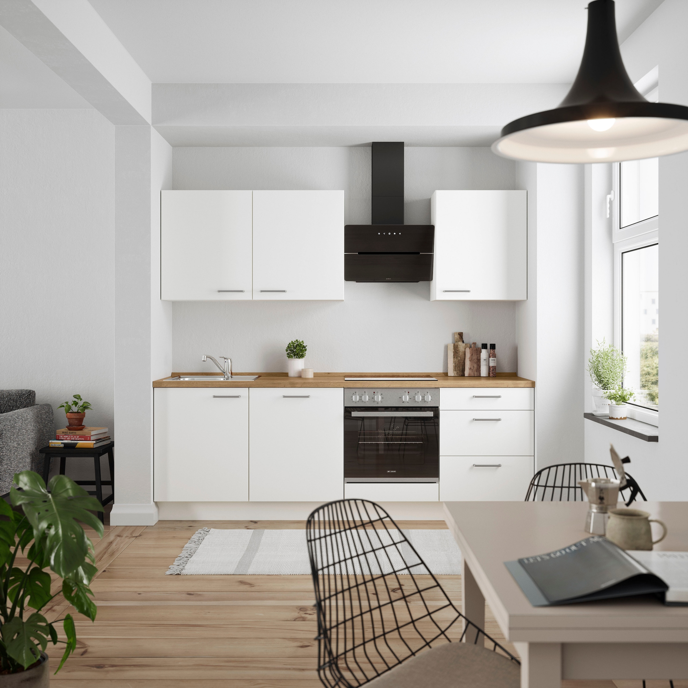 nobilia® Küchenzeile »"Touch II"«, vormontiert, Ausrichtung wählbar, Breite 240 cm, wahlw. mit E-Geräten