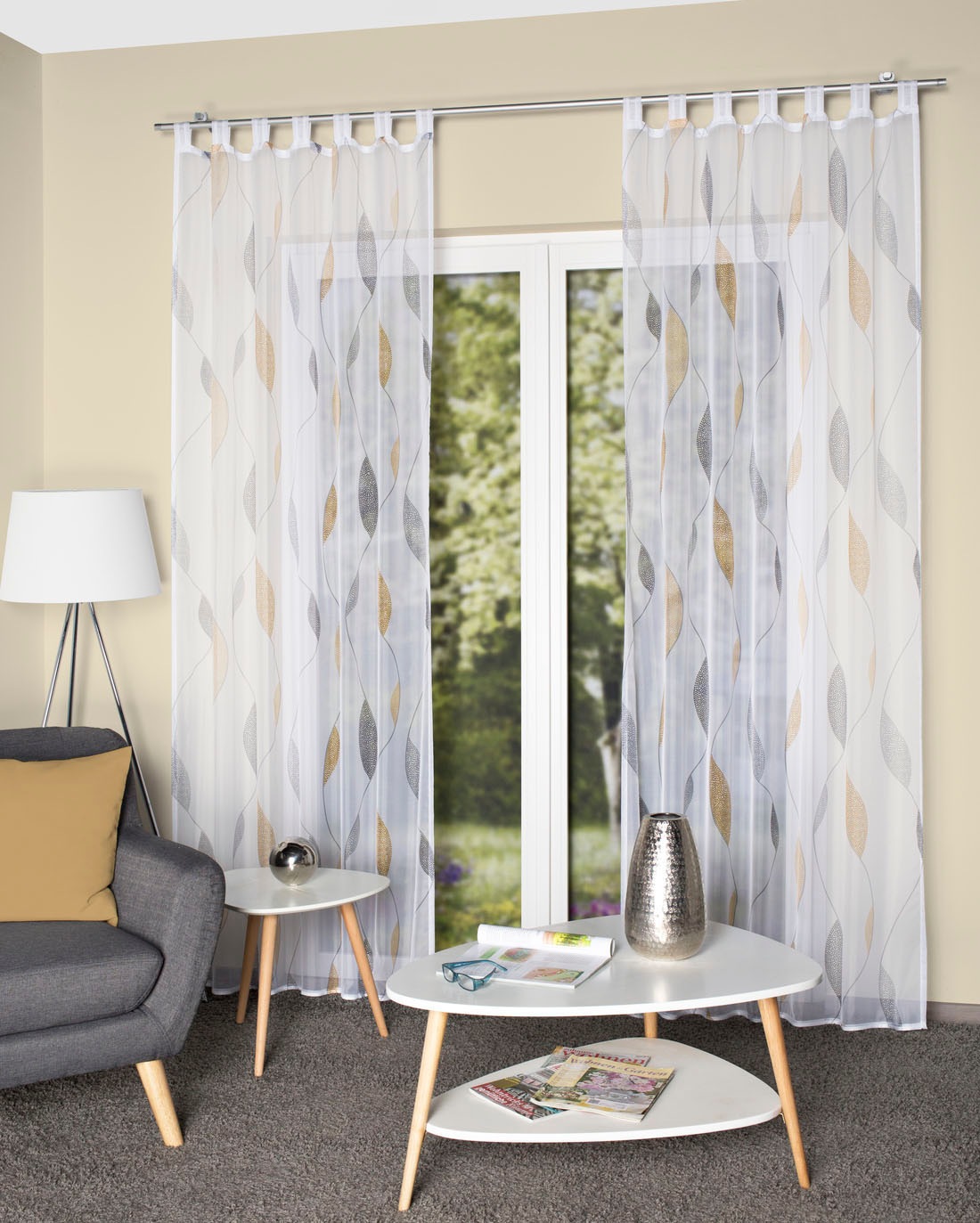 HOME WOHNIDEEN Vorhang »PAOLO« Schlaufen 2 Stk. tlg. 2er Pack Schlaufenscha günstig online kaufen