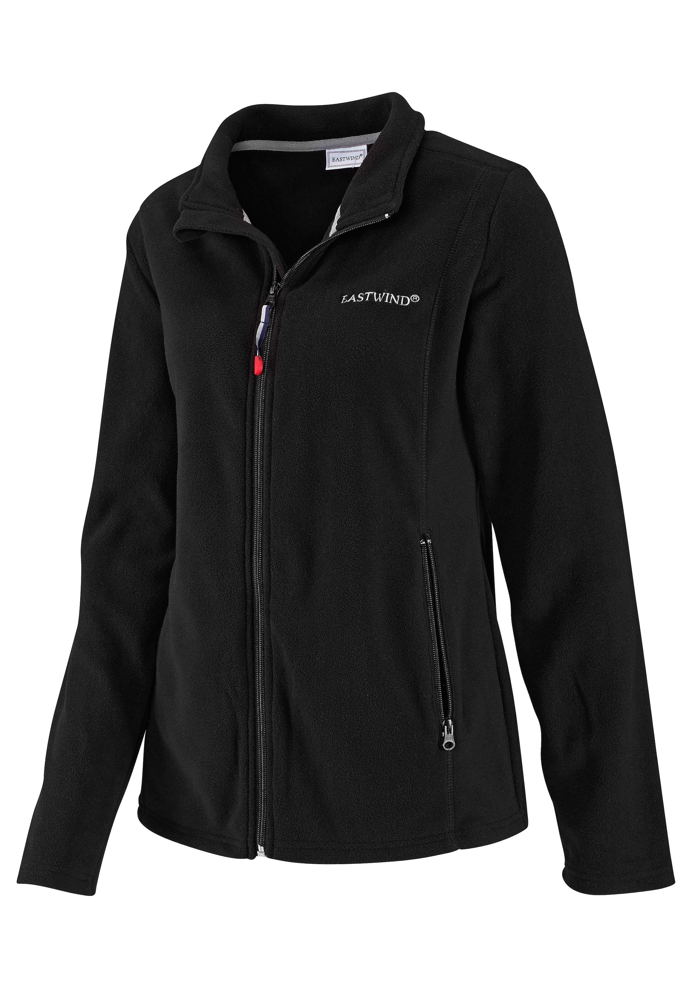 Eastwind Fleecejacke ohne Kapuze für kalte Tage,  aus 100% Polyester,  sportlicher Stil