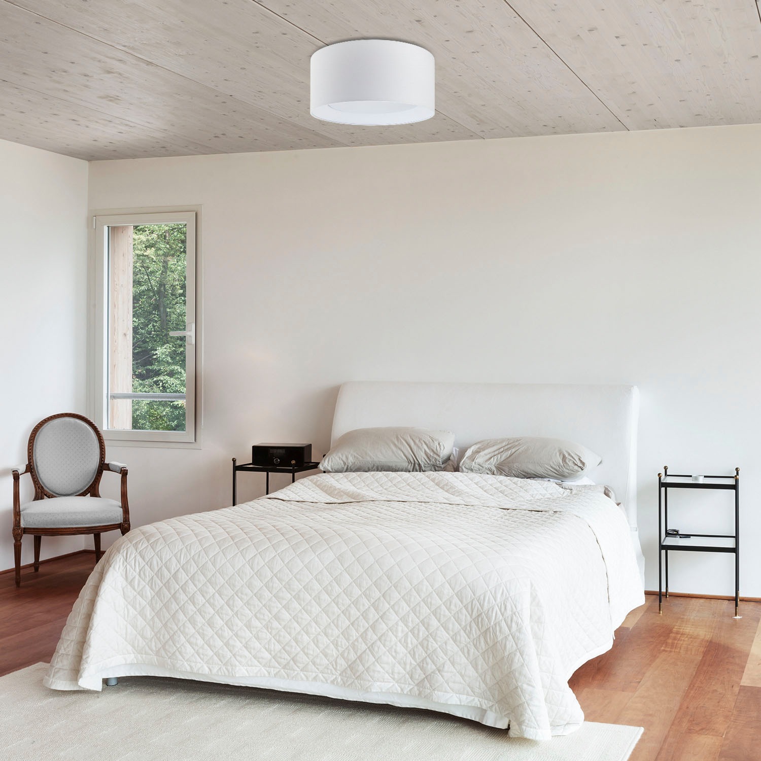 Paco Home Deckenleuchte »DRUM«, Leuchtmittel E27   ohne Leuchtmittel, Rund günstig online kaufen