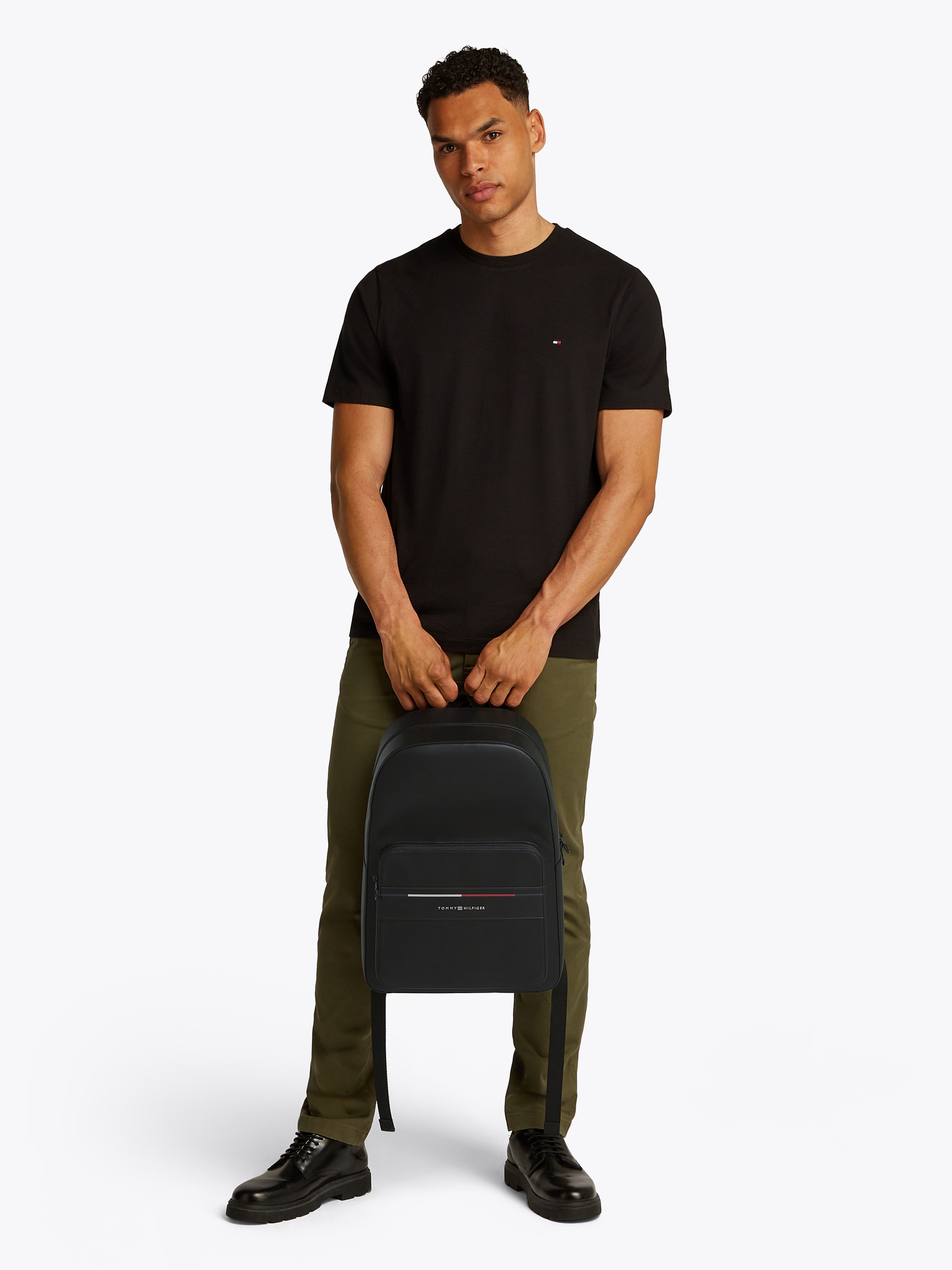 Tommy Hilfiger Cityrucksack »TH FOUNDATION BACKPACK«, Herren-Rucksack mit Laptopfach für Geschäftreise geeignet