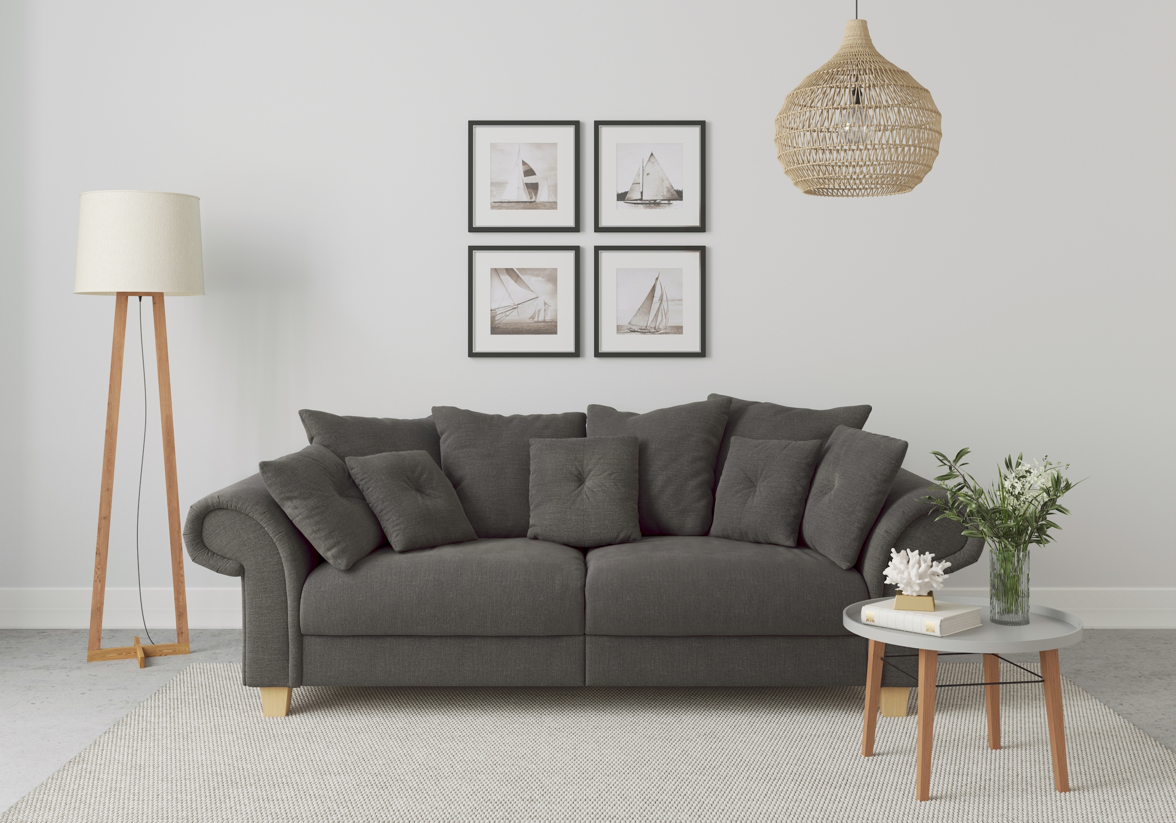 Online-Shop Kissen zeitlosem kuschelige weichem im Big-Sofa Sitzkomfort kaufen viele mit St.), Megasofa«, (2 und affaire Design, »Queenie Home