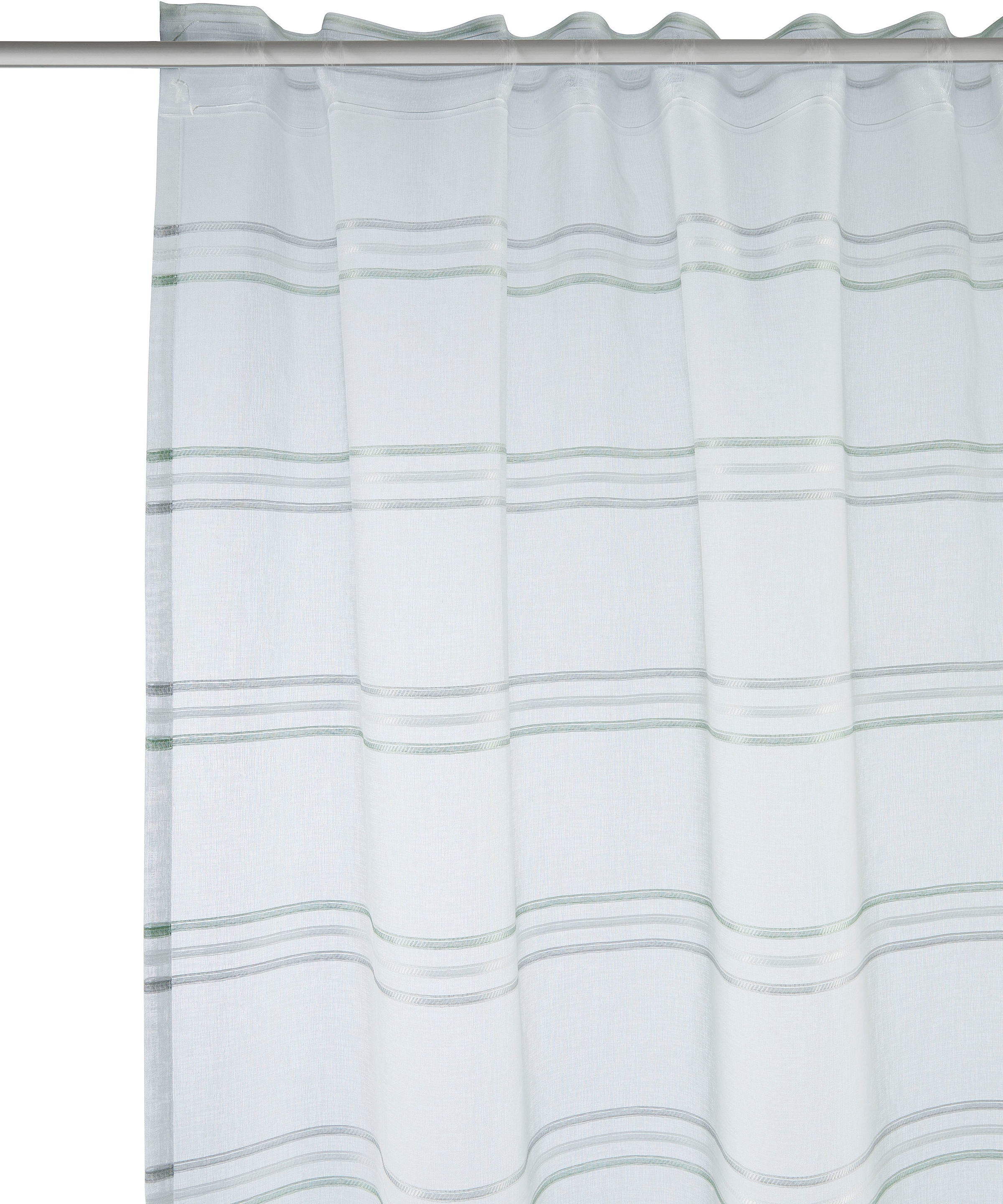 OTTO home Gardine »Sirii« Multifunktionsband 1 Stk. tlg. Halbtransparent, angenehme Haptik, mit Querstreifen, modern