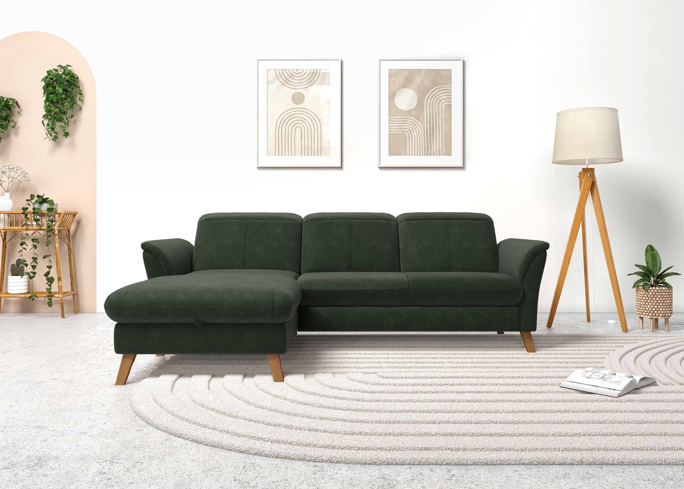 sit&more Ecksofa »Romero L-Form«, wahlweise mit oder ohne Relax-Funktion, Bettfunktion, Bettkasten