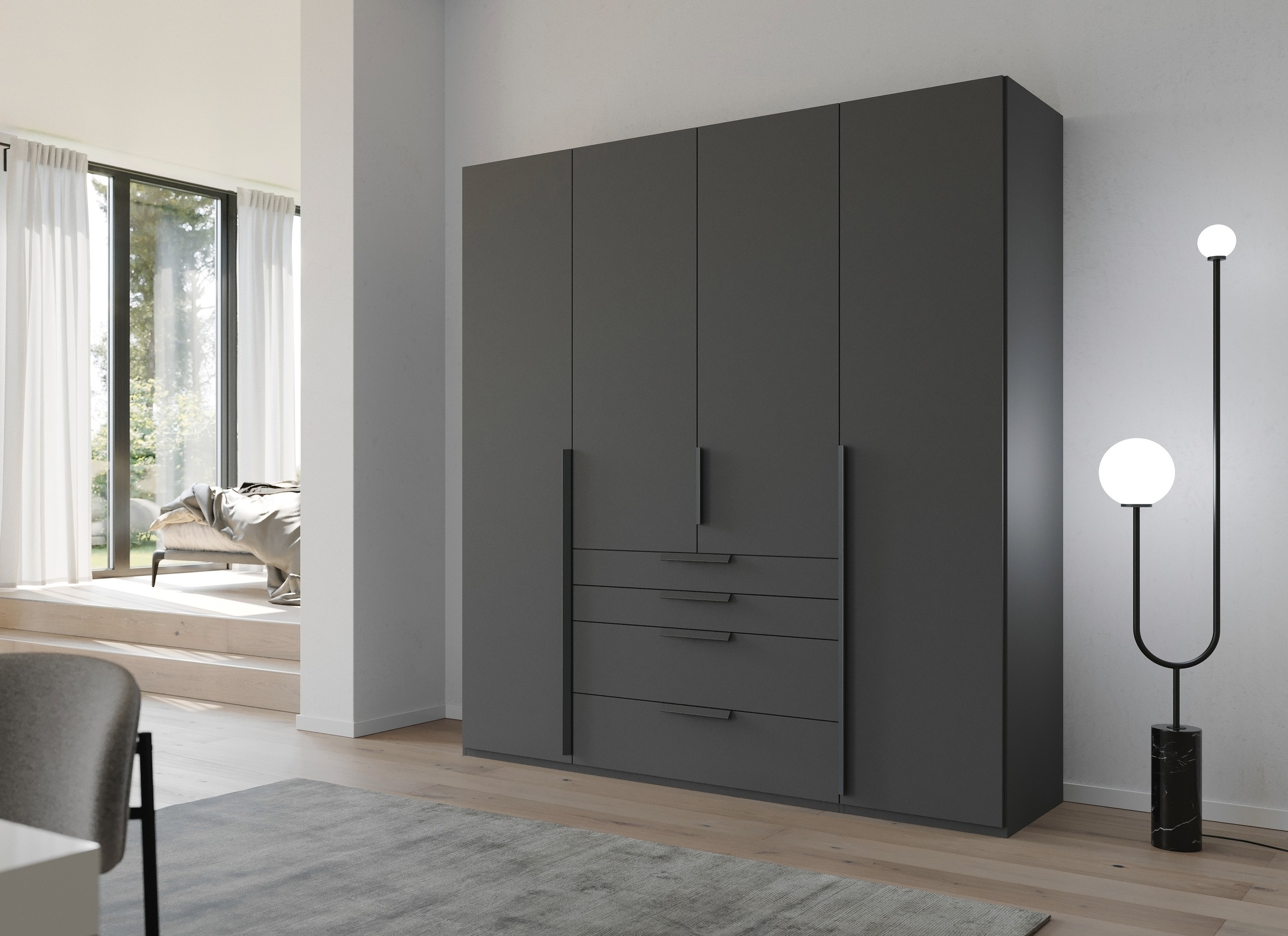 rauch Drehtürenschrank »Purisma«, mit Schubladen und umfangreichem Zubehör, mit Soft-Close-Funktion
