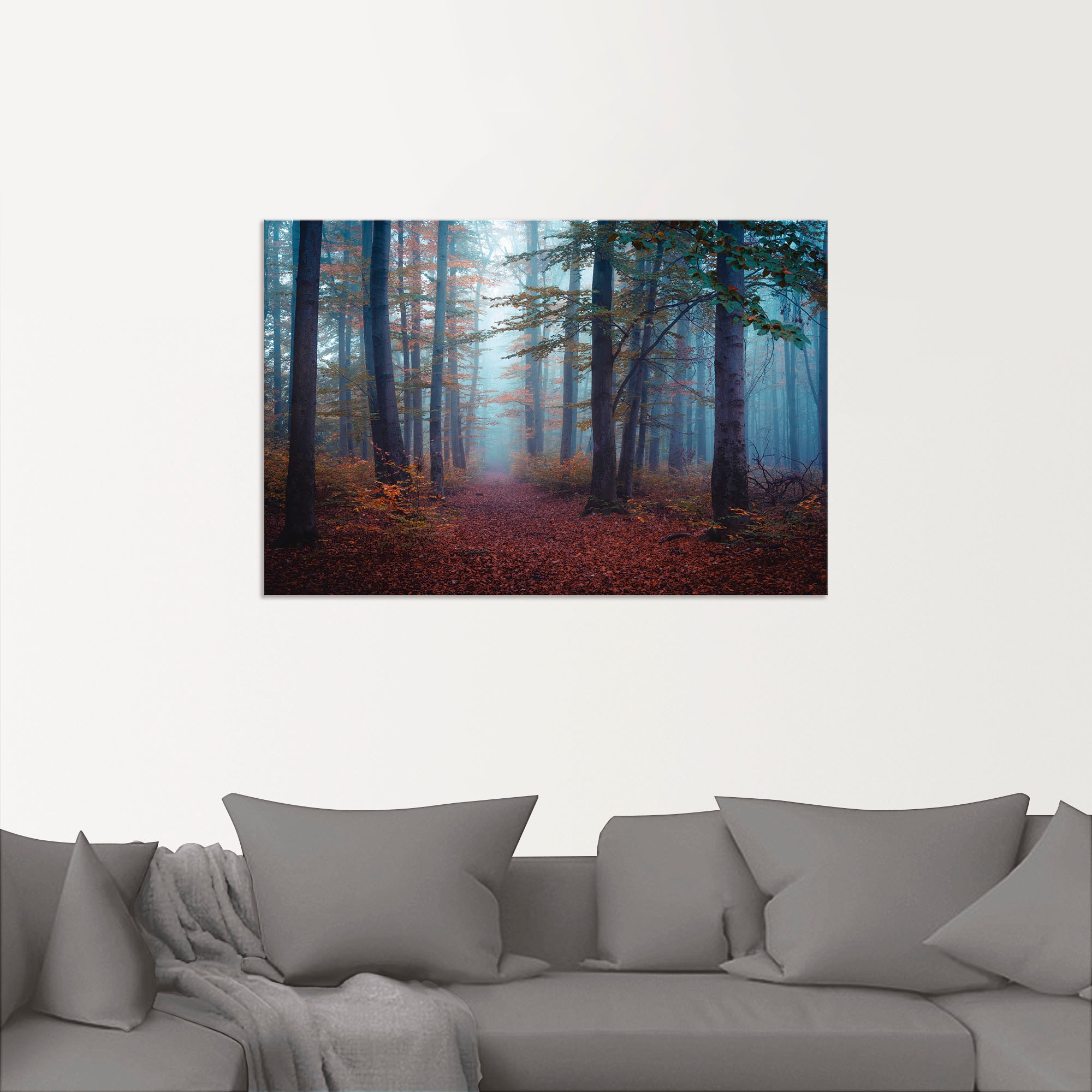 Artland Wandbild "Wald im Nebel", Waldbilder, (1 St.), als Alubild, Outdoor günstig online kaufen