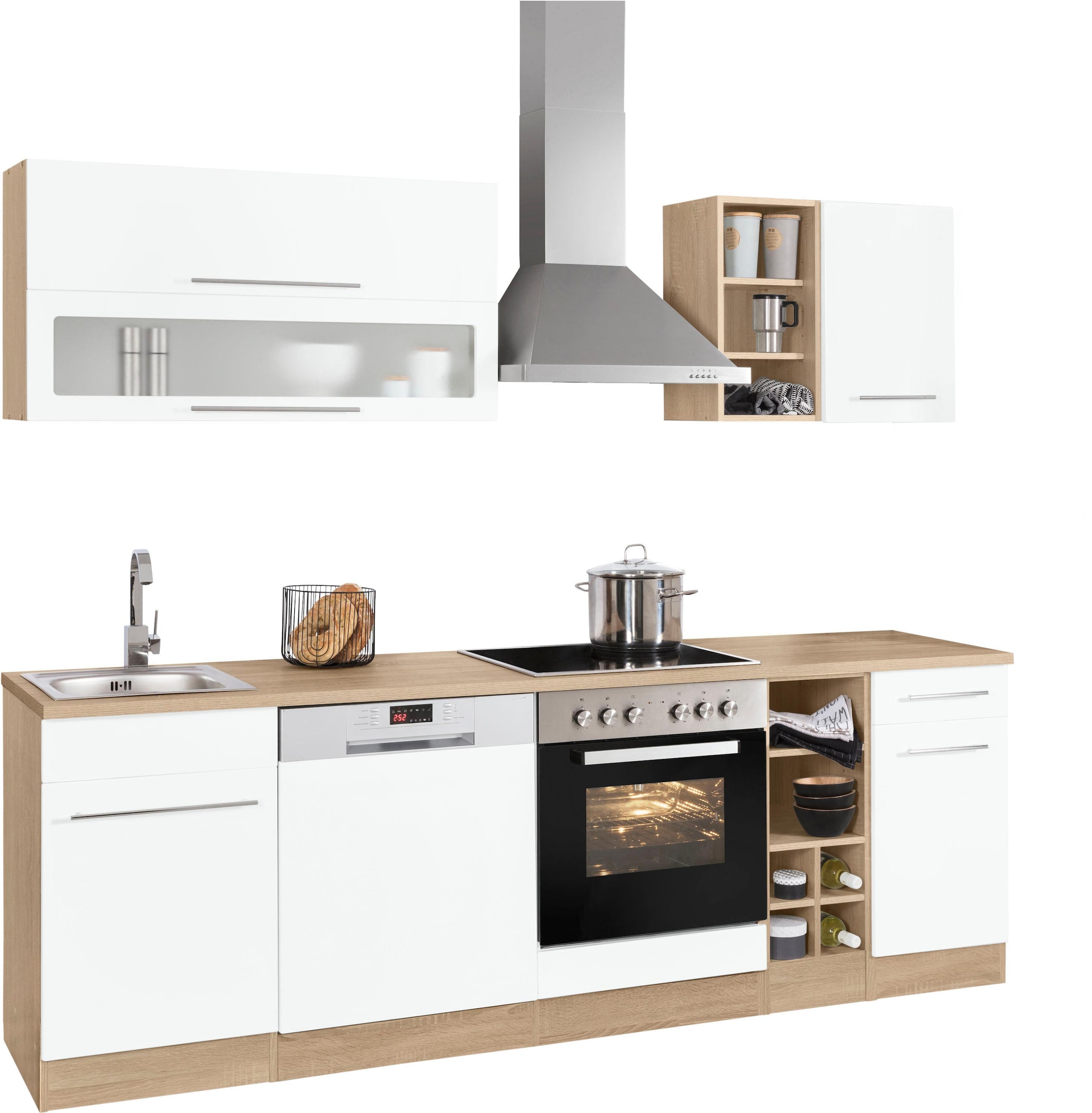 KOCHSTATION Küchenzeile »KS-Eton«, mit E-Geräten, Breite 240 cm günstig online kaufen