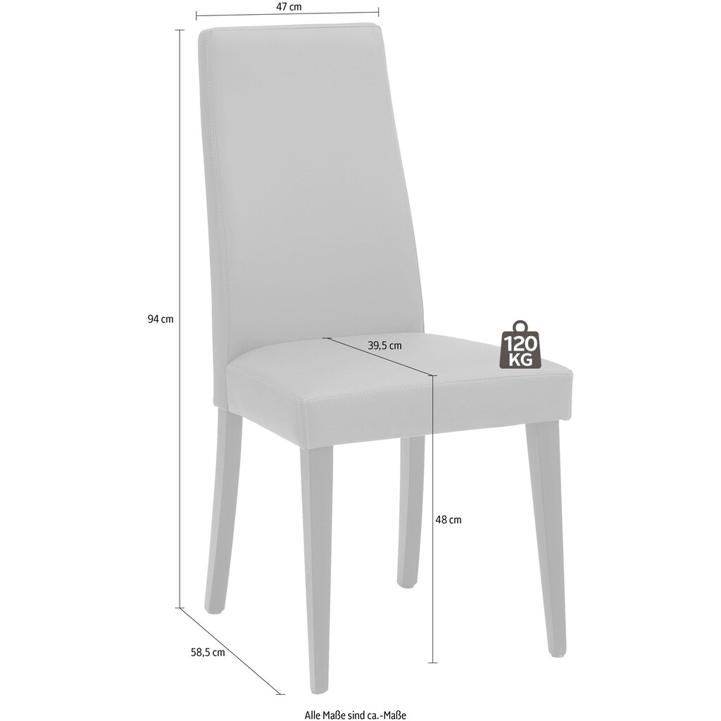 INOSIGN Esszimmerstuhl »Mary«, (Set), 2 St., Kunstleder