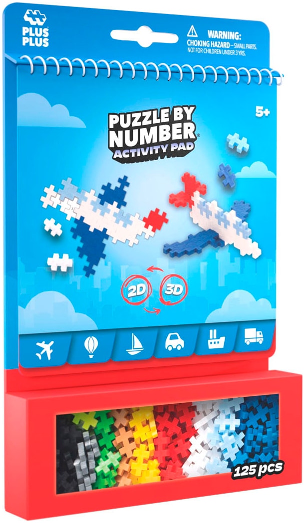 PLUS-PLUS Kreativset »Bausteine Puzzle by Number Transport«