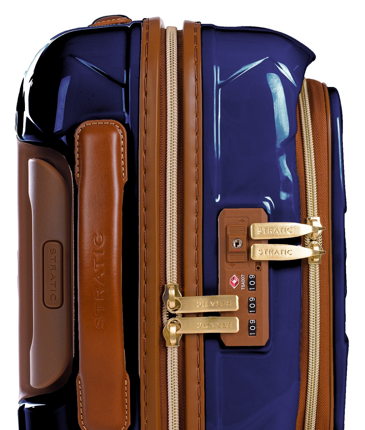 Stratic Trolley »Leather&More Hartschalen-Koffer S«, 4 Rollen, Handgepäck Reisekoffer Reisegepäck TSA-Zahlenschloss