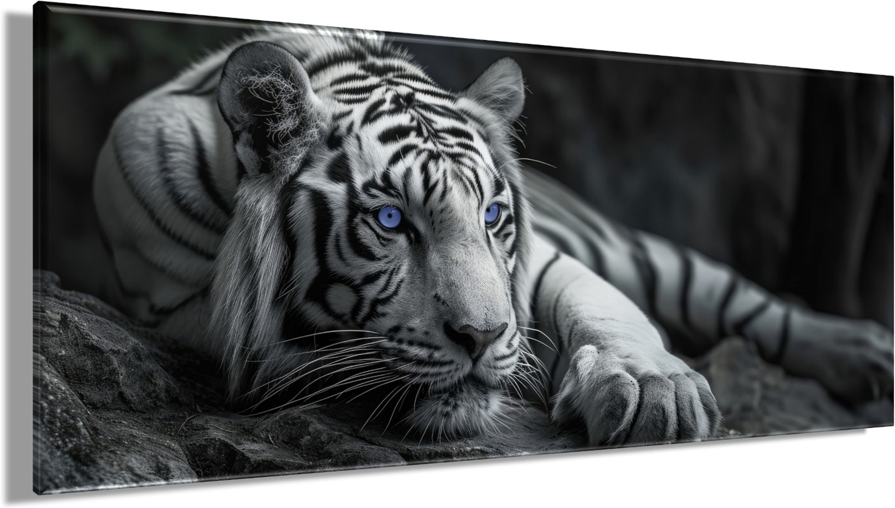 Bönninghoff Leinwandbild »Wandbild TIGER XXL 60x140 cm – Leinwandbild Keilrahmen Deko modern« Raubkatzen | Tiere | Tiger | Wildtiere 1 Stk. tlg. auf Keilrahmen gespannt