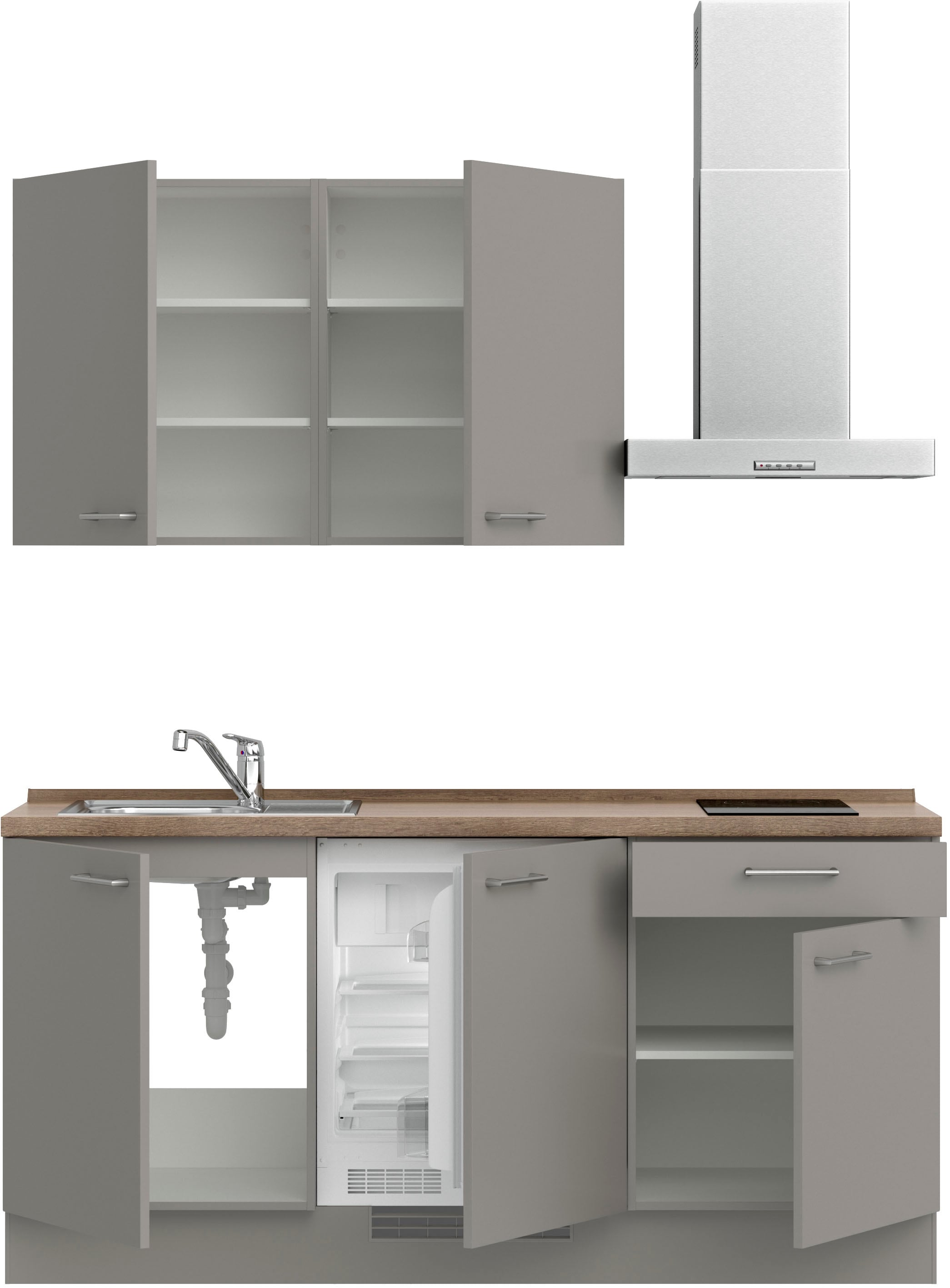 nobilia® Küchenzeile »"Laser I"«, vormontiert, Ausrichtung wählbar, Breite 180 cm, wahlw. mit E-Geräten