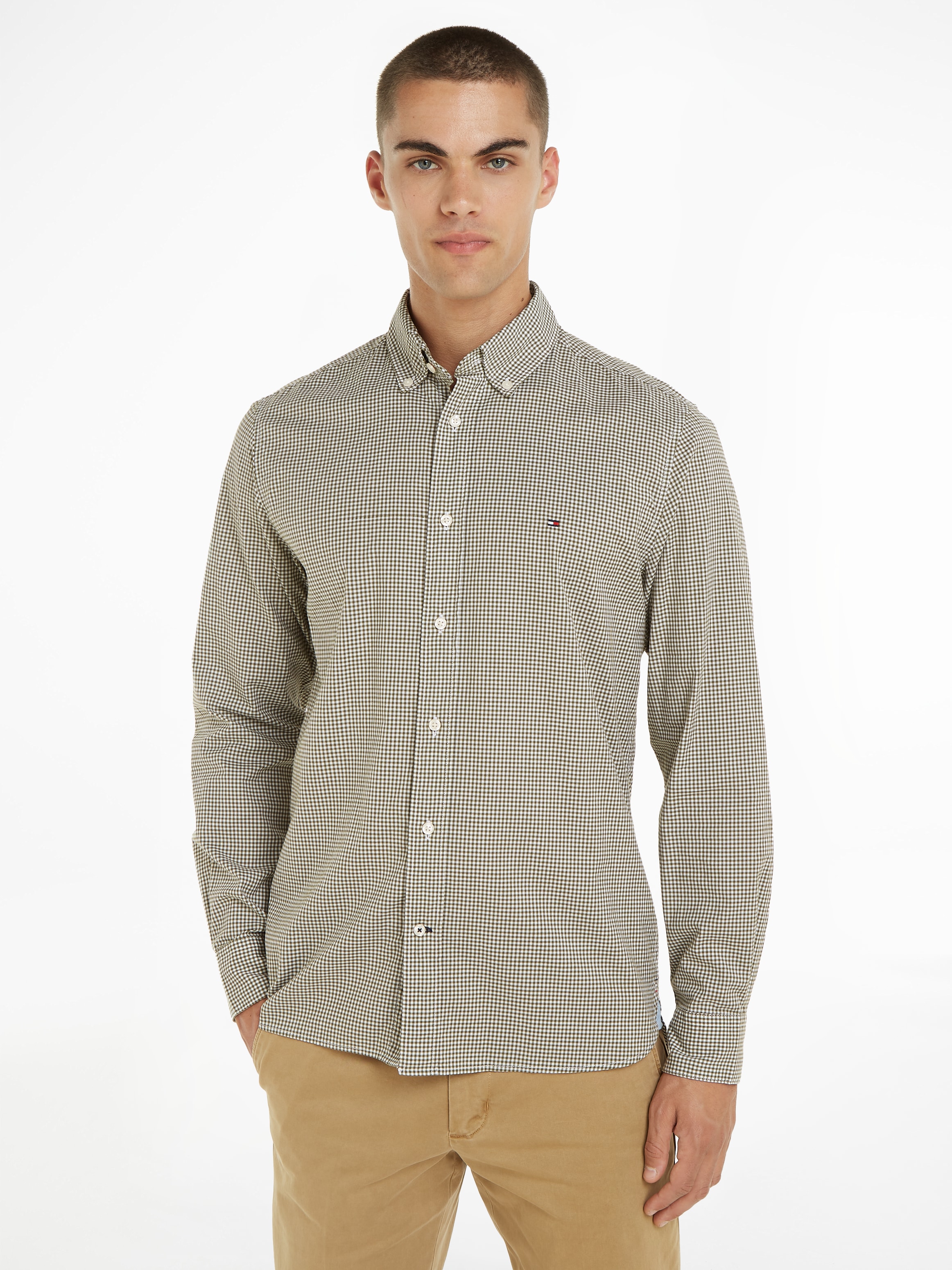 Tommy Hilfiger Langarmhemd »NAT. SOFT FLEX GINGHAM RF SHIRT«