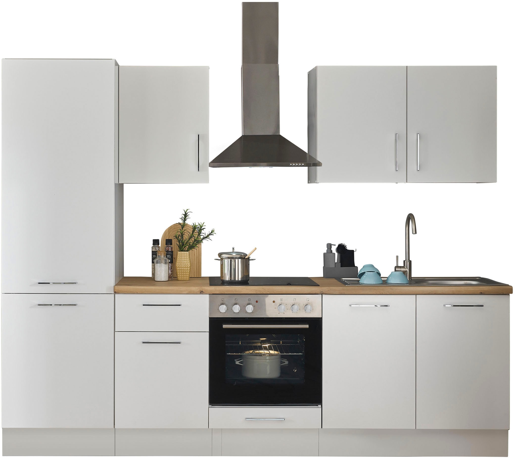 BASIC by Balculina Küchenzeile »Turin«, Breite 270 cm, wahlweise mit E-Geräten