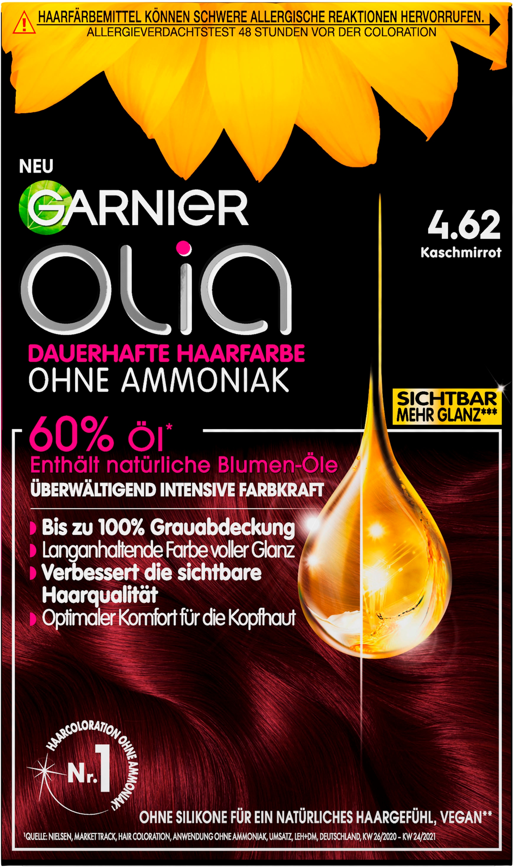 GARNIER Coloration »Garnier Olia dauerhafte Haarfarbe«, (Set, 3 tlg.), mit pflegender Formel