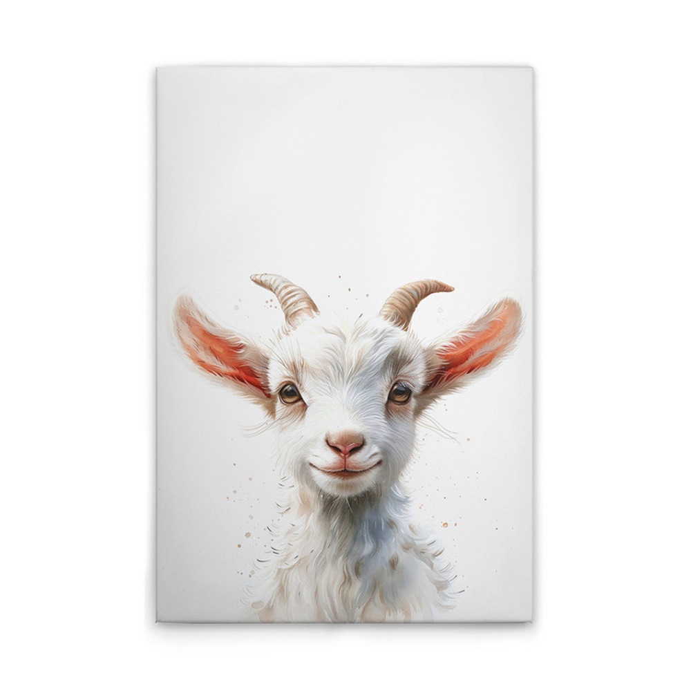 A.S. Création Leinwandbild »Baby Billy Goat - Wandbild Weiß Beige Keilrahme günstig online kaufen