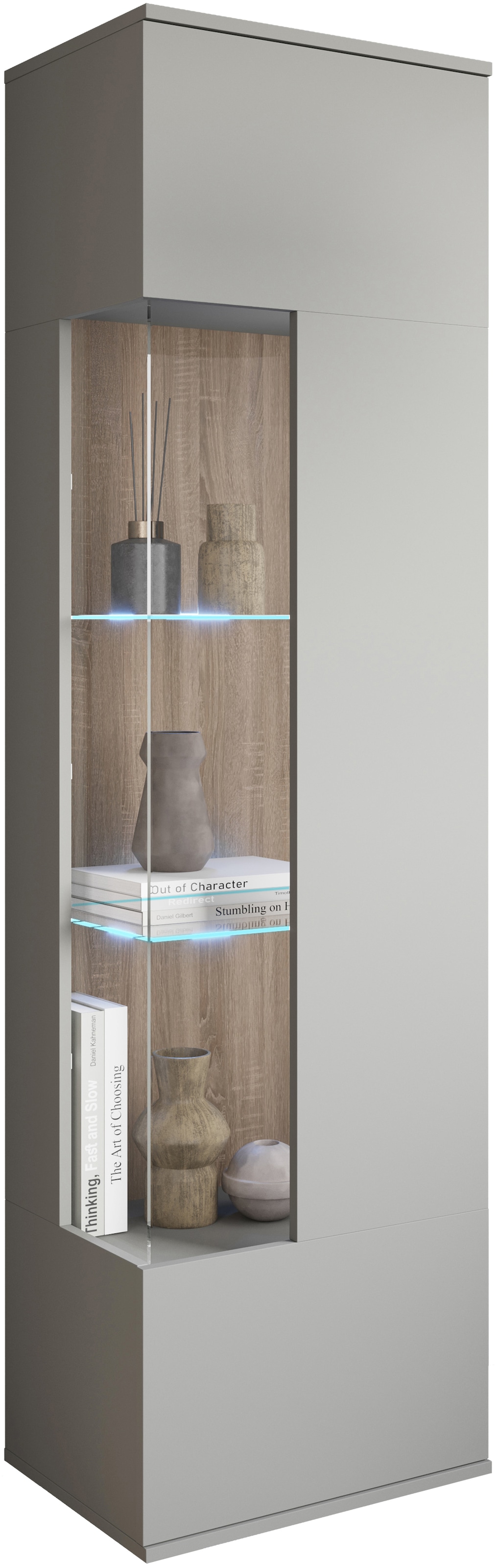 INOSIGN Vitrine »Kenia, stehend und hängend, Türanschlag wechselbar«, (1 St.), Vitrineschrank mit Glastüren 160 cm Höhe