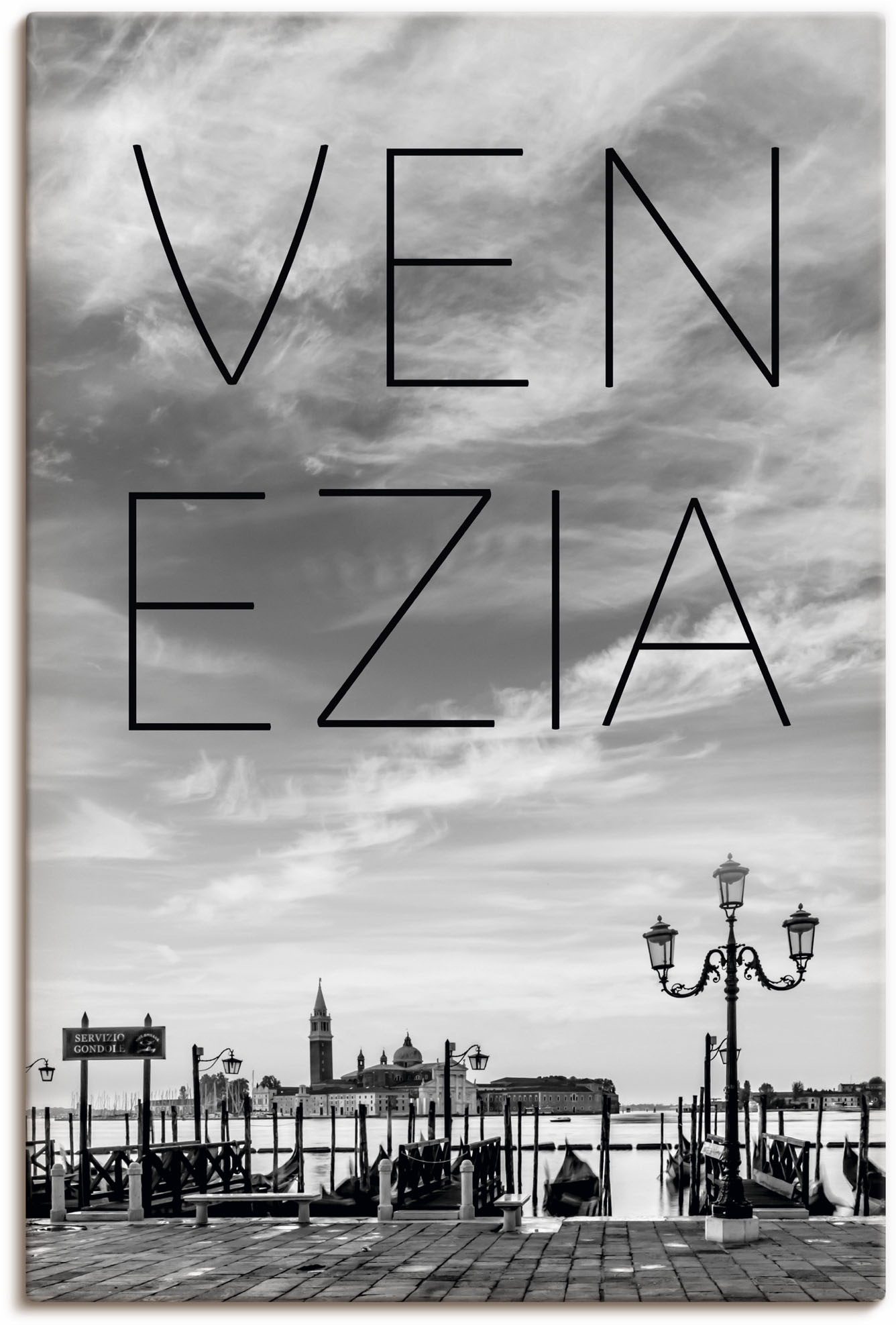 Artland Wandbild »Gondeln am frühen Morgen in Venedig«, Venedig, (1 St.), a günstig online kaufen