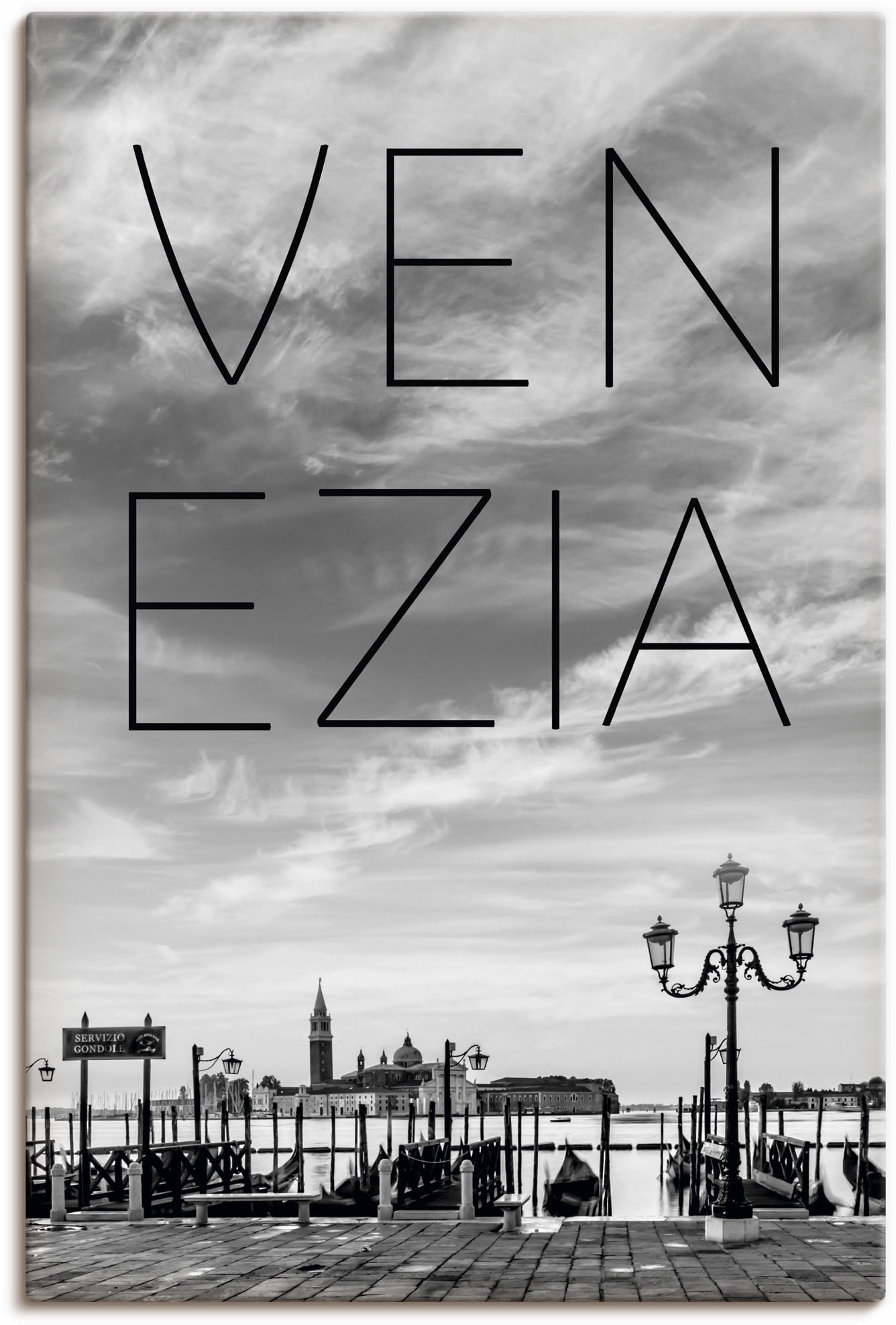 Artland Wandbild »Gondeln am frühen Morgen in Venedig« Venedig 1 Stk. tlg. günstig online kaufen