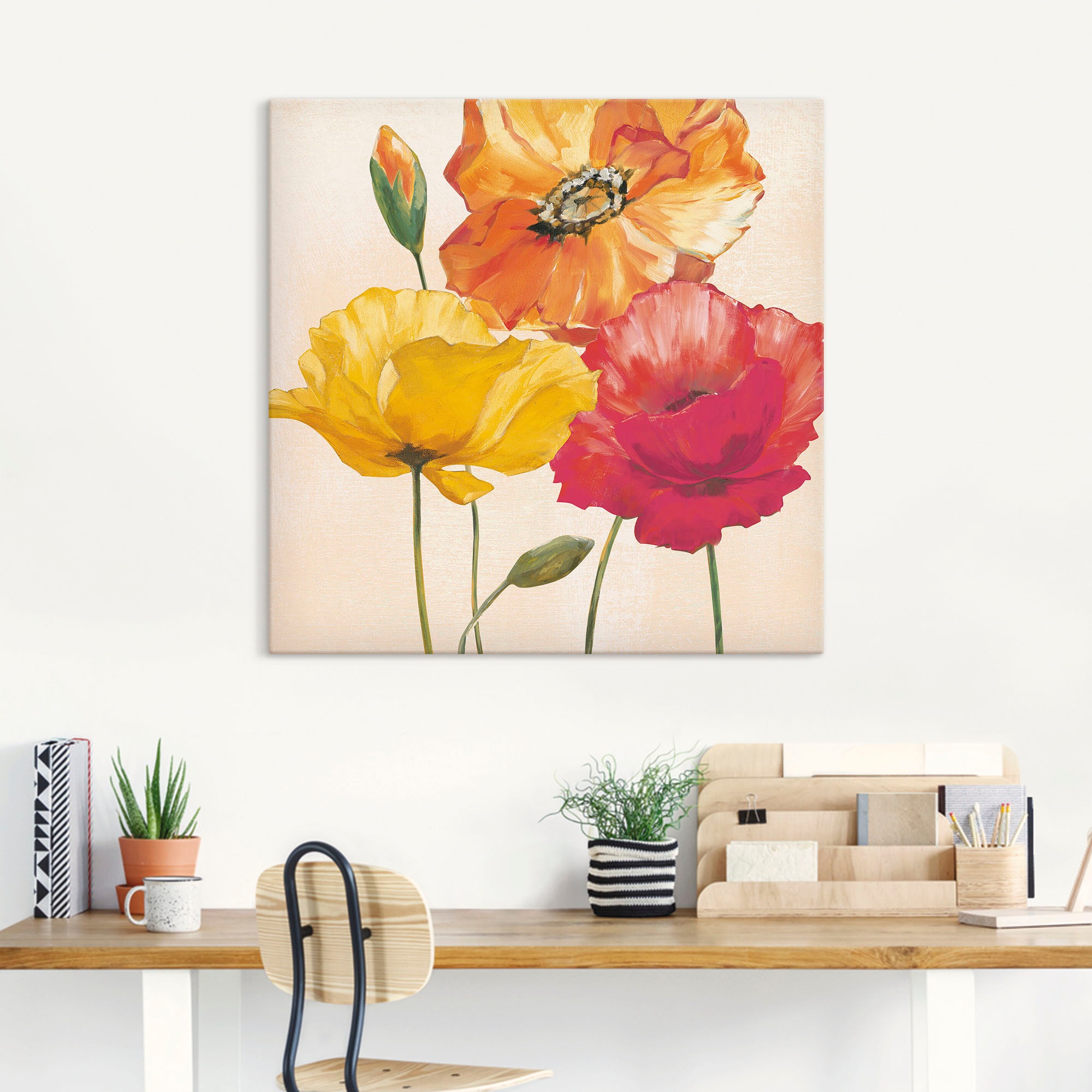 Artland Wandbild »Bunte Mohnblumen I«, Blumenbilder, (1 St.), als Alubild, Outdoorbild, Leinwandbild, Poster, Wandaufkleber