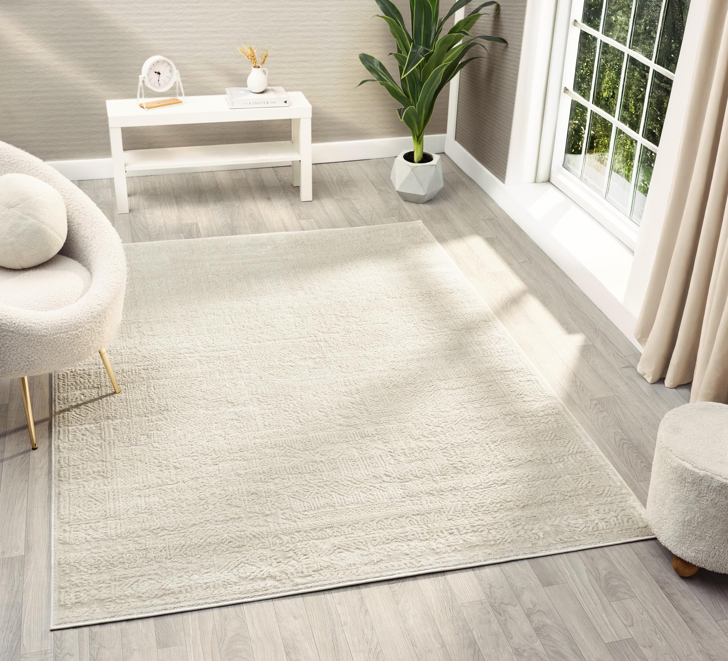 my home Teppich »Selin« rechteckig 9 mm Höhe dezenter Glanz, Schrumpf-Garn-Effekt, im Vintage-Look, dichte Qualität