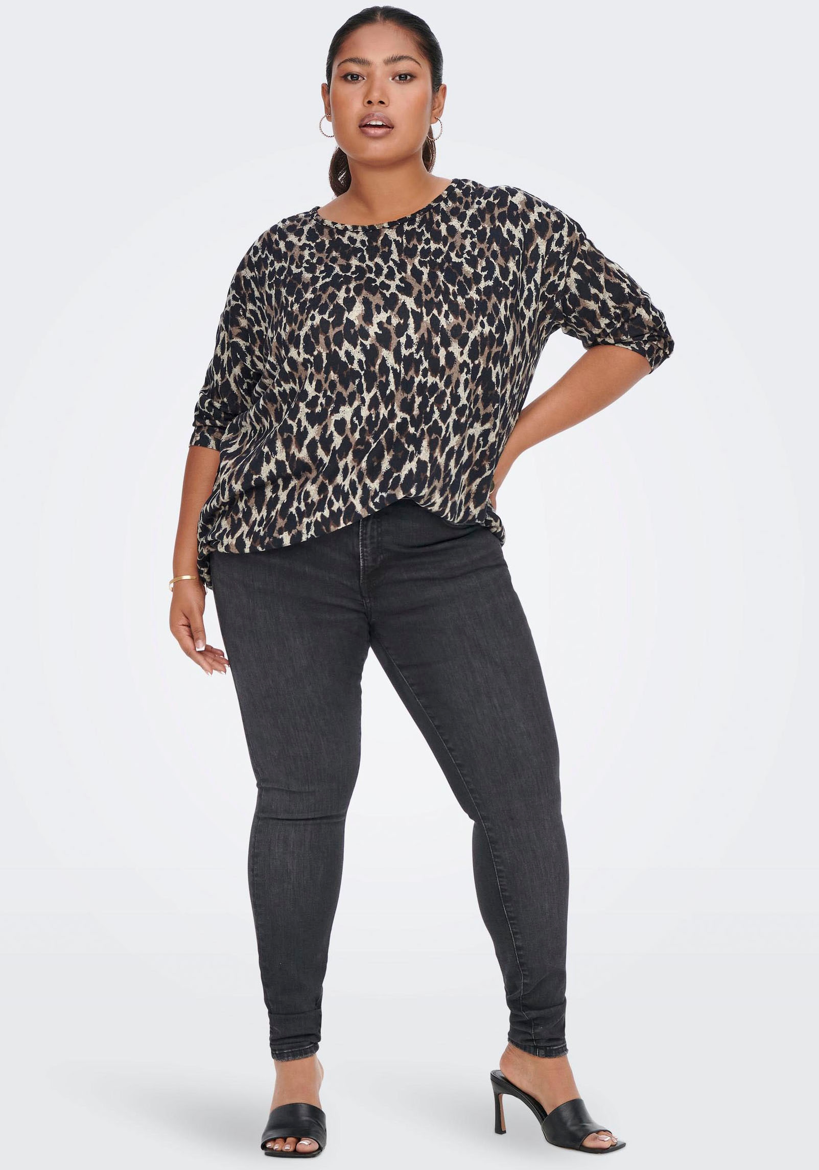 ONLY CARMAKOMA 3/4-Arm-Shirt »CARALBA 3/4 TOP«