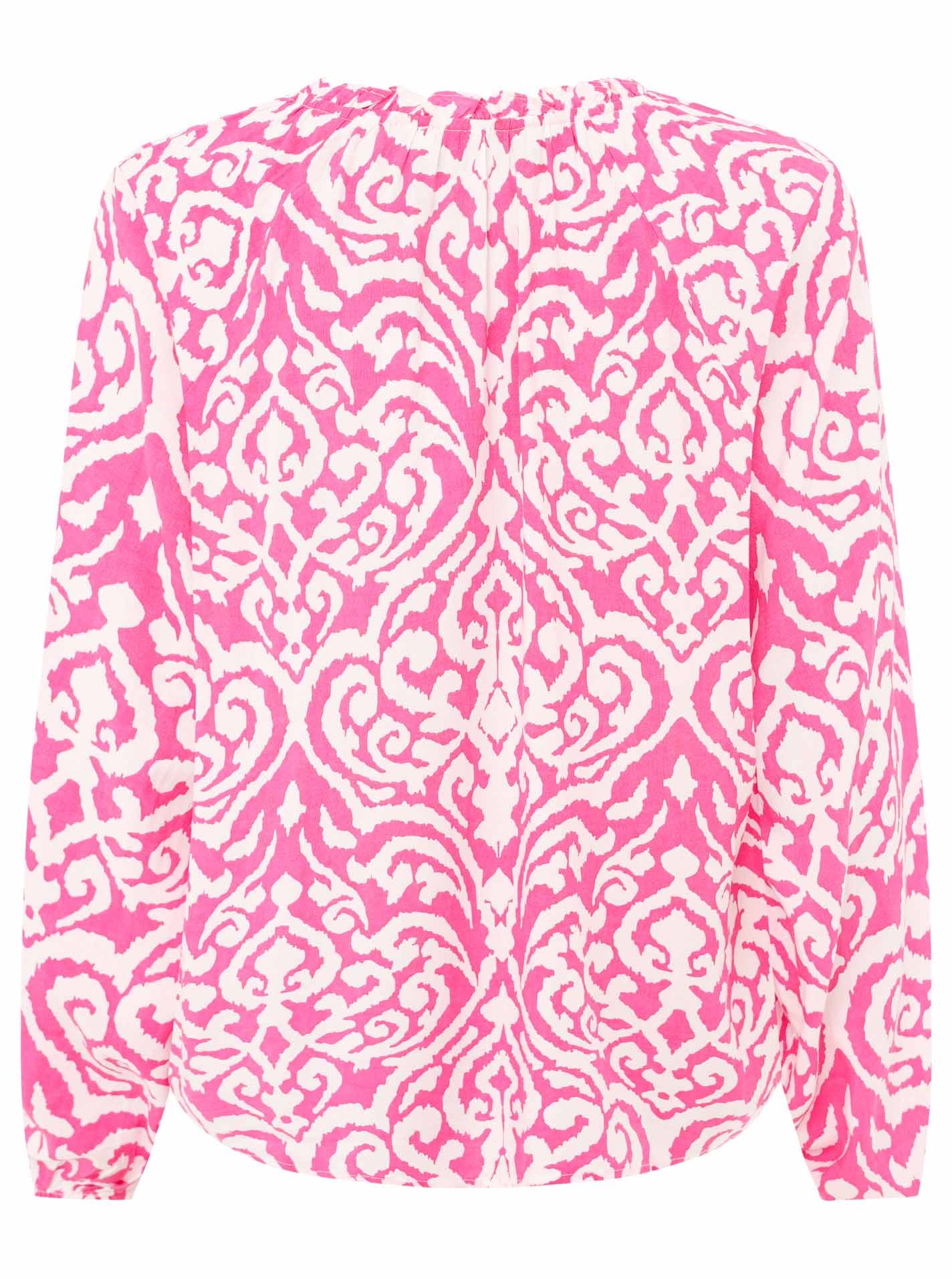 Zwillingsherz Schlupfbluse »"Ornamente"«, mit tollem Ornament Muster, Bindeband mit Tasseln