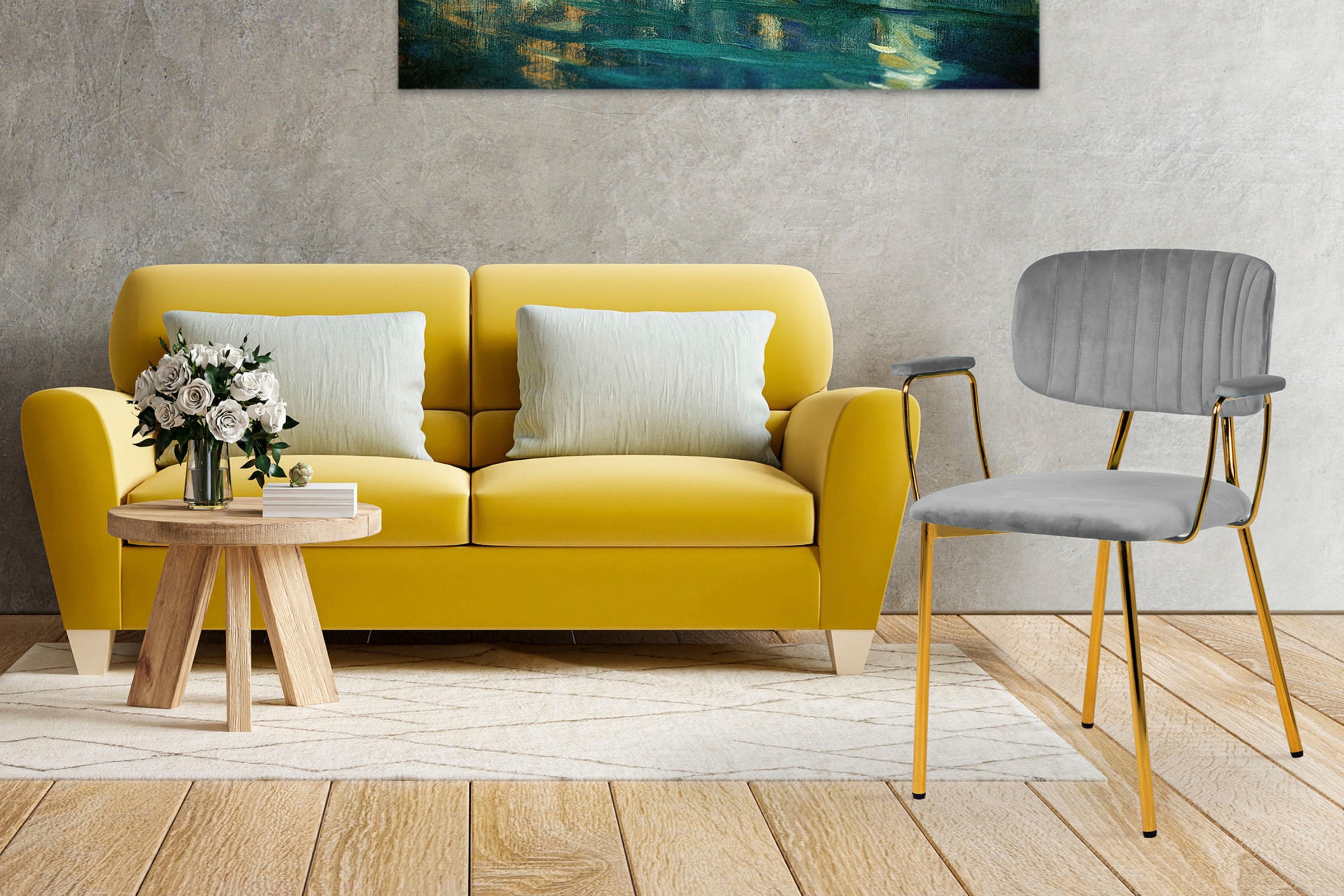 Kayoom 4-Fußstuhl »Stuhl Kian 225 2er-Set, Gestell aus Edelstahl, Rückenpol günstig online kaufen