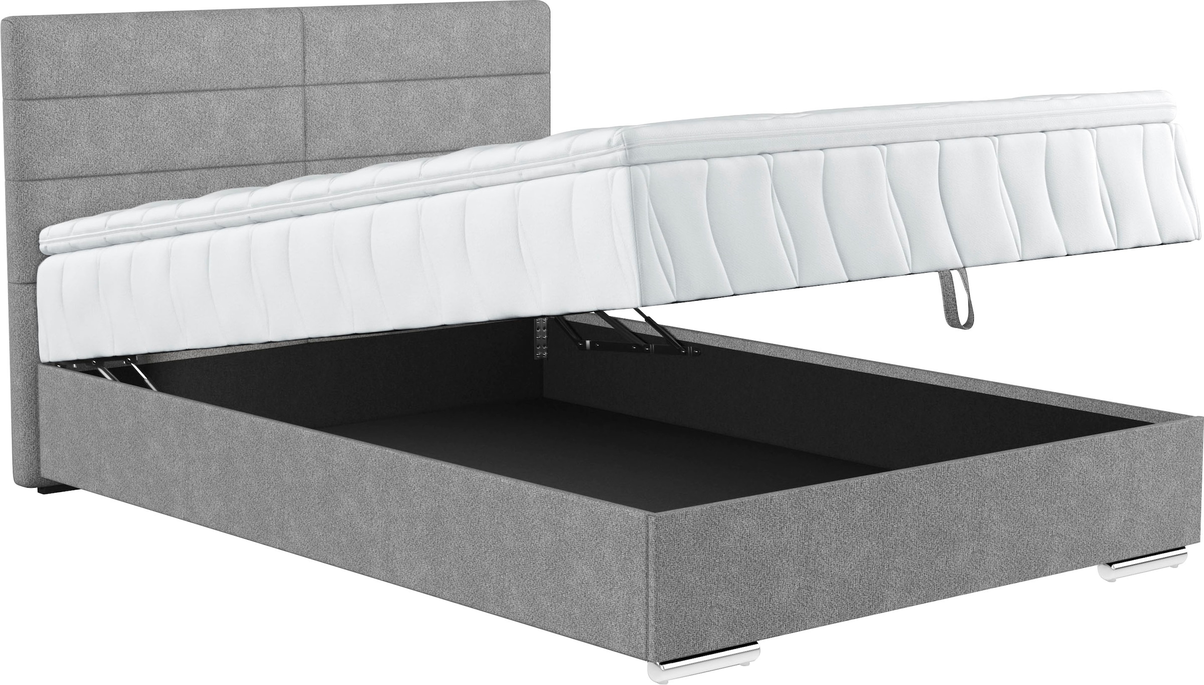 COTTA Boxspringbett Tom, mit Bettkasten, Topper und Zierkissen